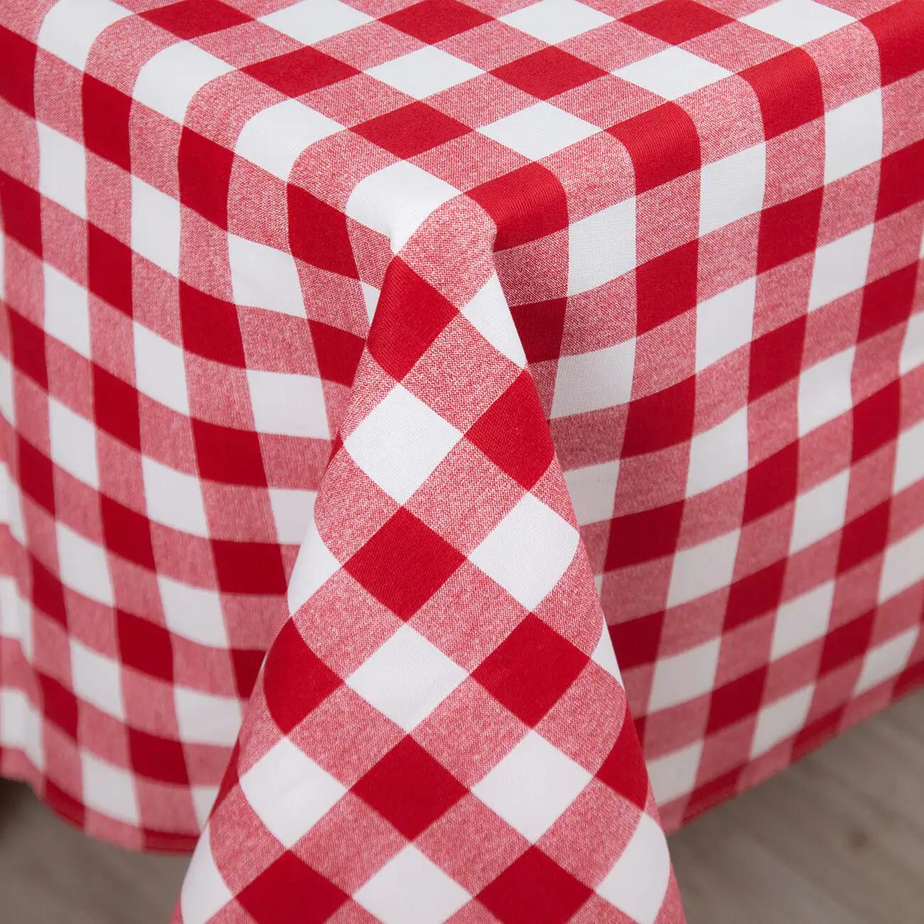 Скатертина "Panama" водовідштовхуюча Red Check