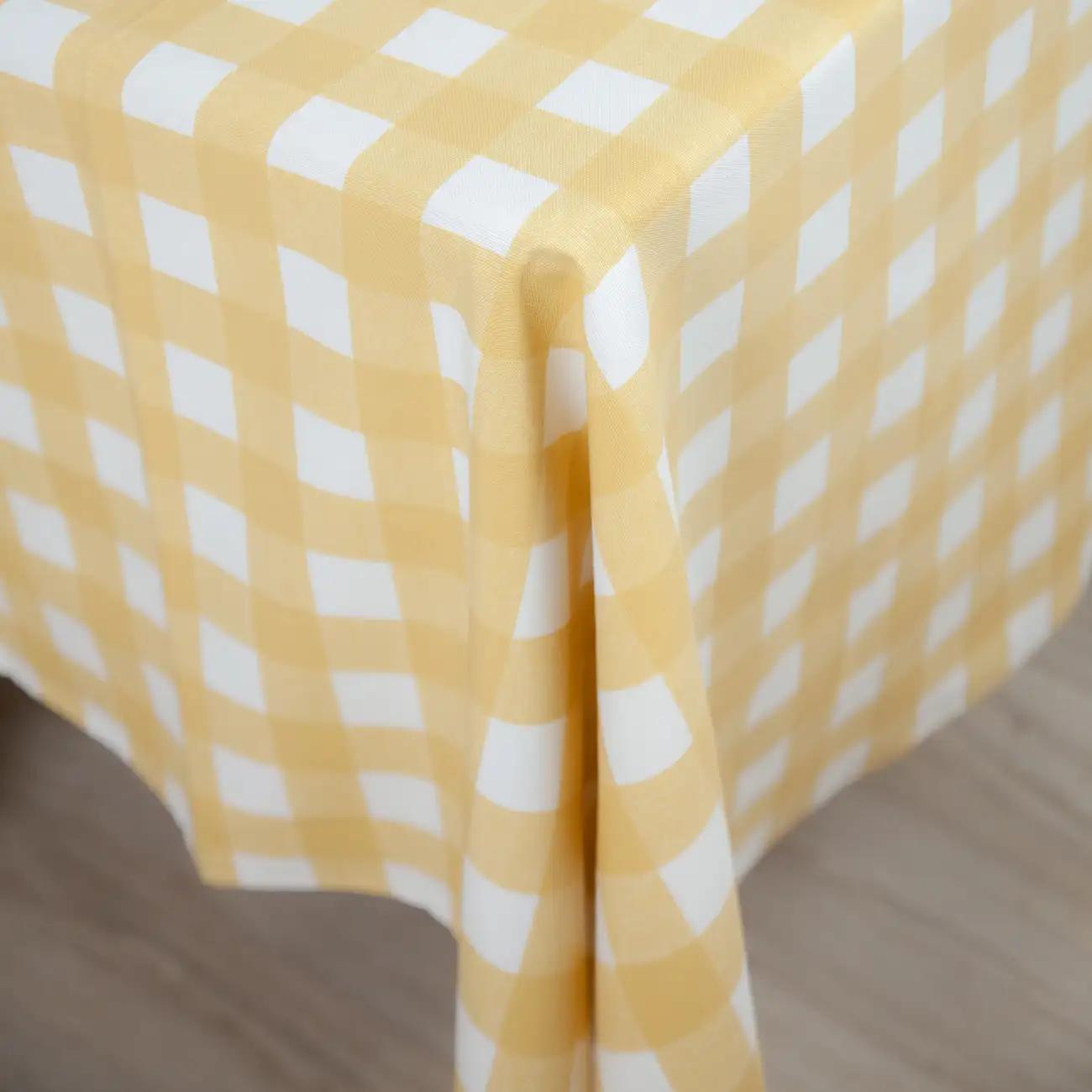 Скатертина "Panama" водовідштовхуюча Yellow Check