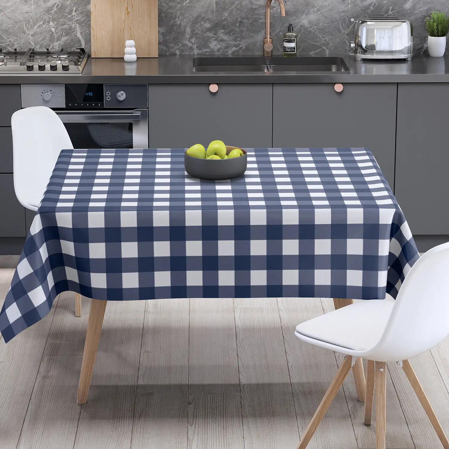Скатертина "Panama" водовідштовхуюча Dark Blue Check