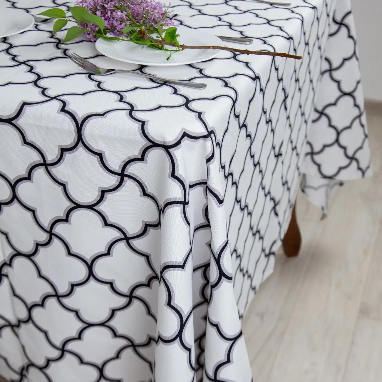 Скатертина "Panama" водовідштовхуюча White Puzzle, 160x200 - Фото 2