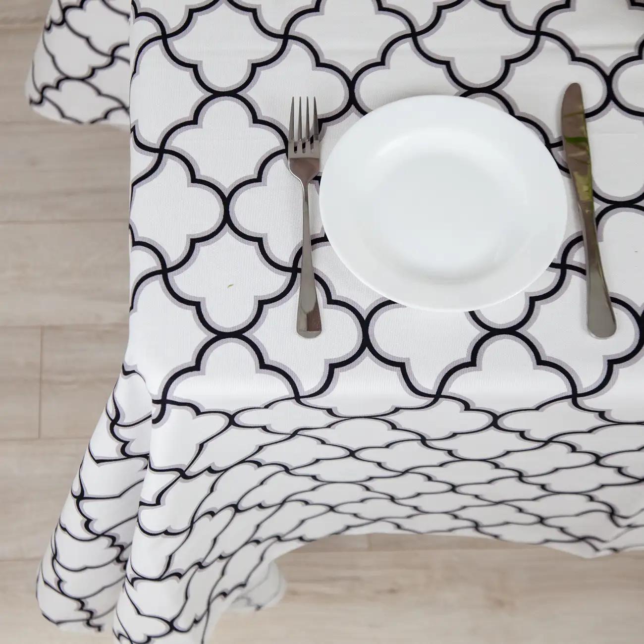 Скатертина "Panama" водовідштовхуюча White Puzzle, 160x200 - Фото 3