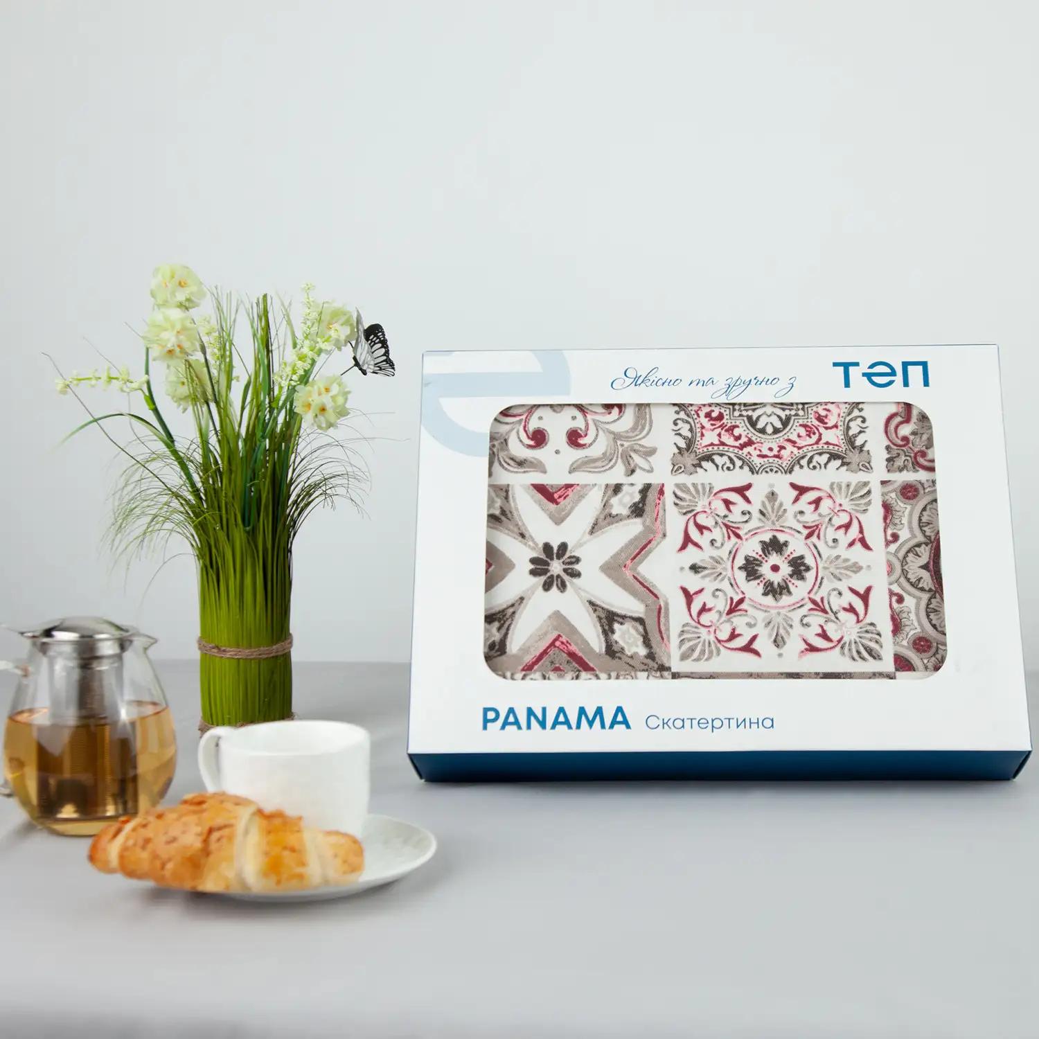 Tablecloth "Panama" water repellent Red Provence, 160x200 - Photo 4