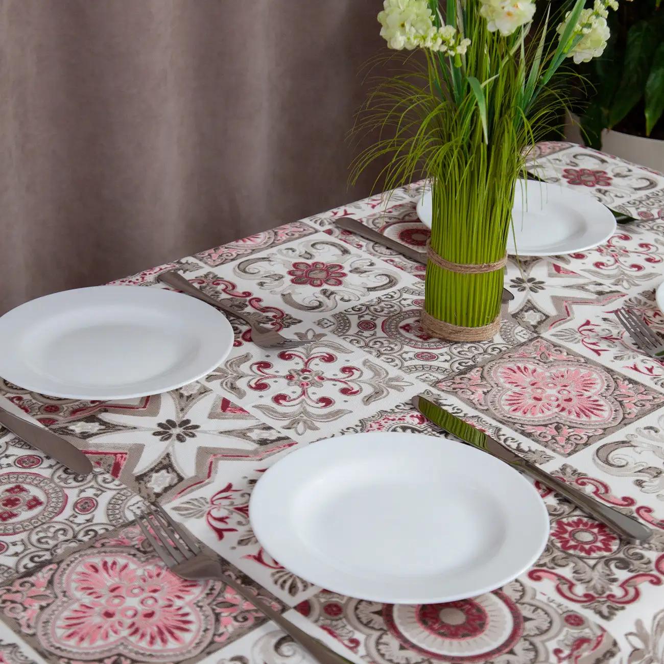 Tablecloth "Panama" water repellent Red Provence, 160x200 - Photo 2