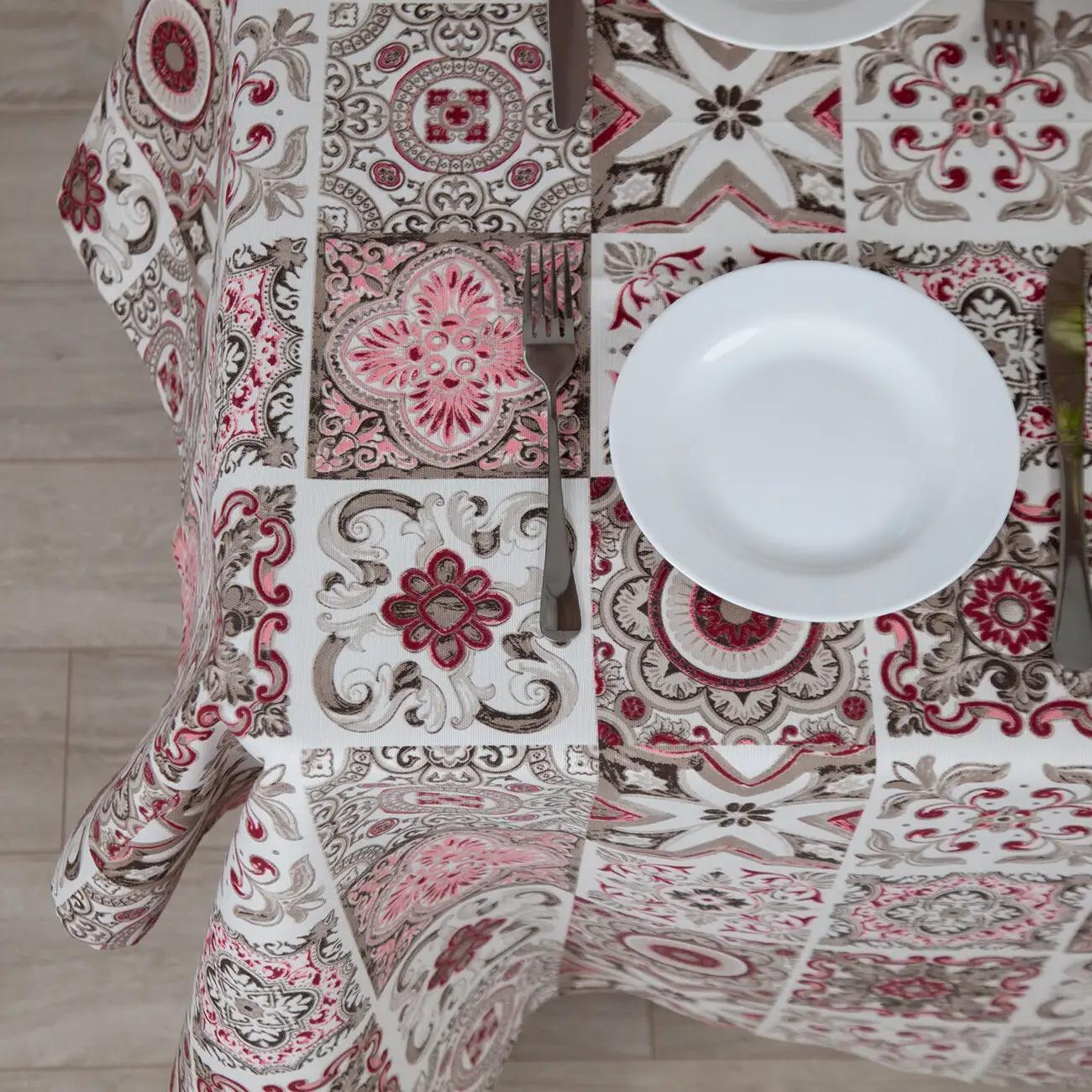 Tablecloth "Panama" water repellent Red Provence, 160x200 - Photo 3