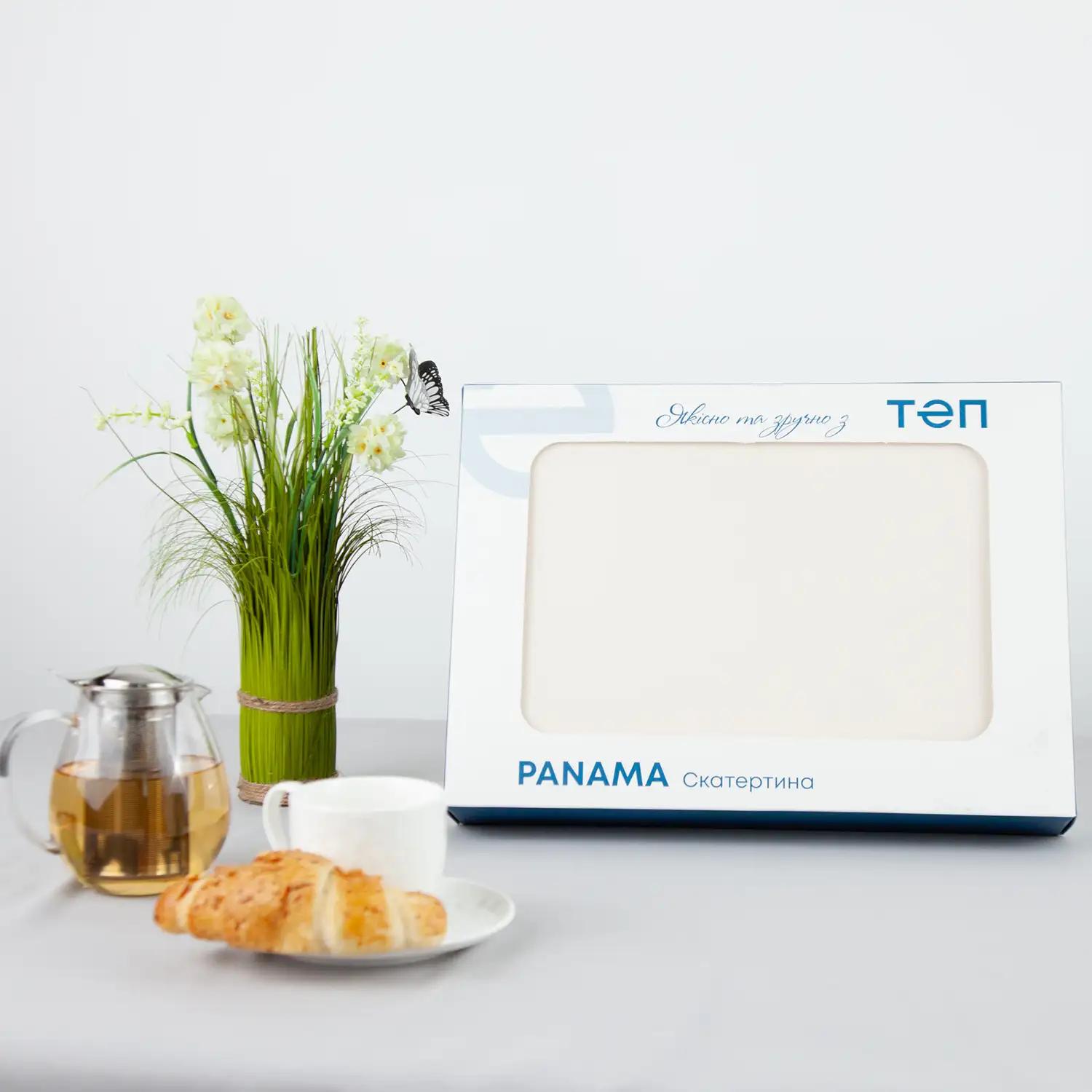 Tablecloth "Panama" water repellent Beige, 160x200 - Photo 2