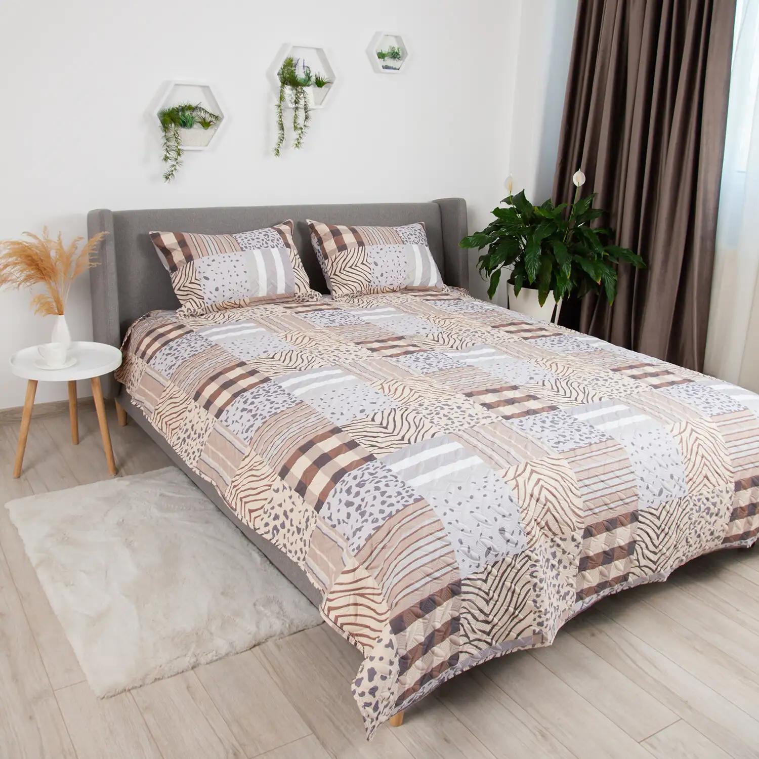 Покрывало ТЕП "PROVENCE" 2 наволочки 50*70 см Сафари, 150x210 - Фото 3