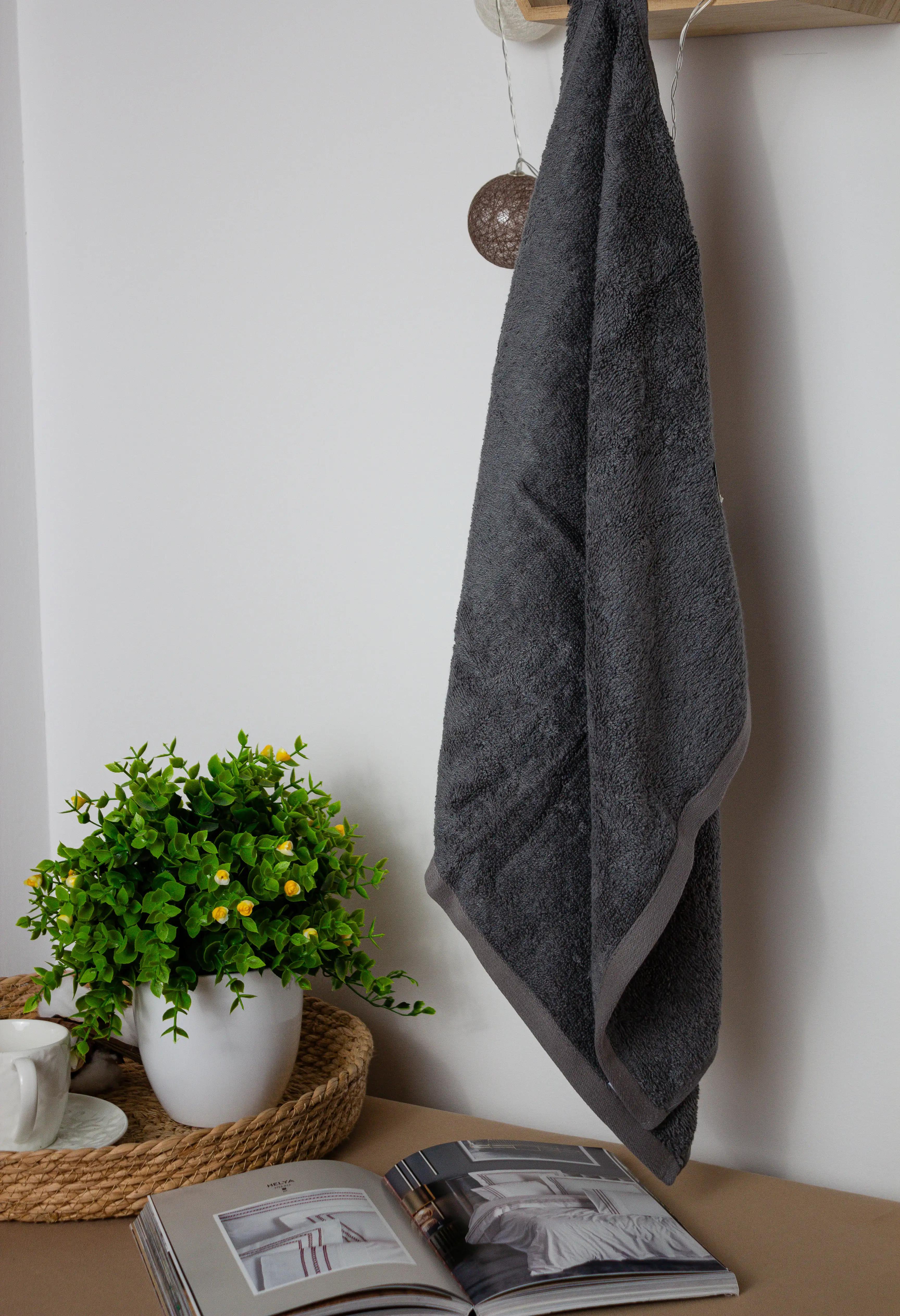 Рушник "Aurora" (450 г/м2) Dark grey, 70x140 - Фото 6