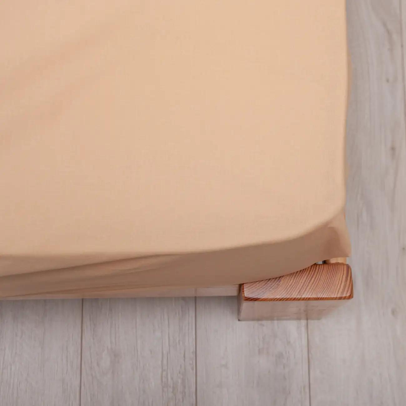 Sheet "NATHNENNYA" with an elastic band Creamy, 200x200 - Photo 2