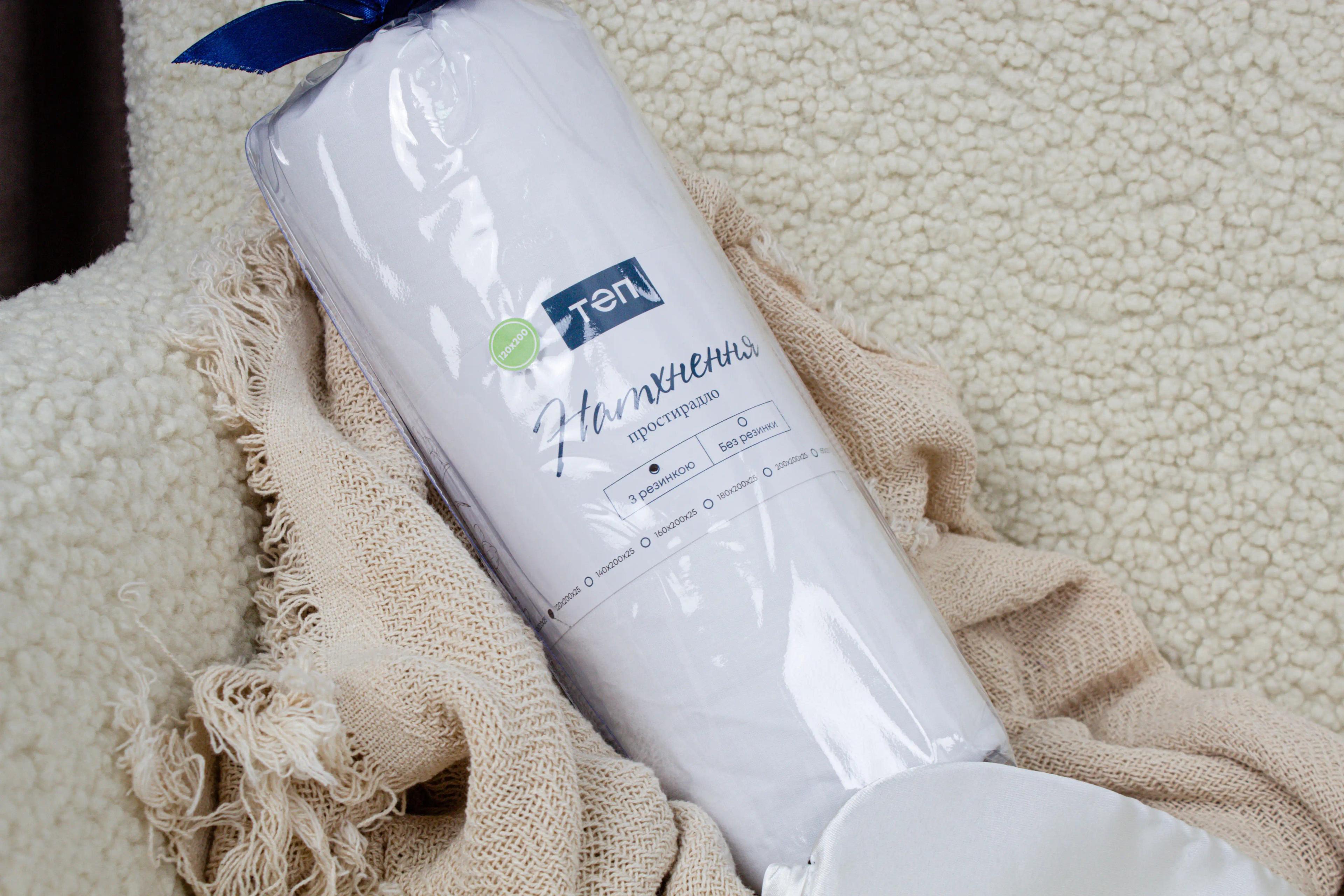 Простирадло "НАТХНЕННЯ" з резинкою Optical White, 120x200 - Фото 2