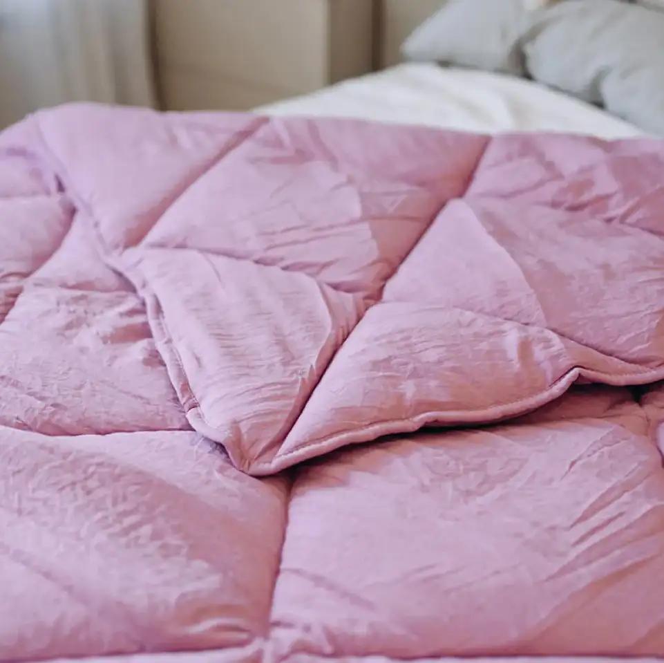 Одеяло "WASHED COTTON" Розовая пудра (в оттенках) , 140x200 - Фото 5