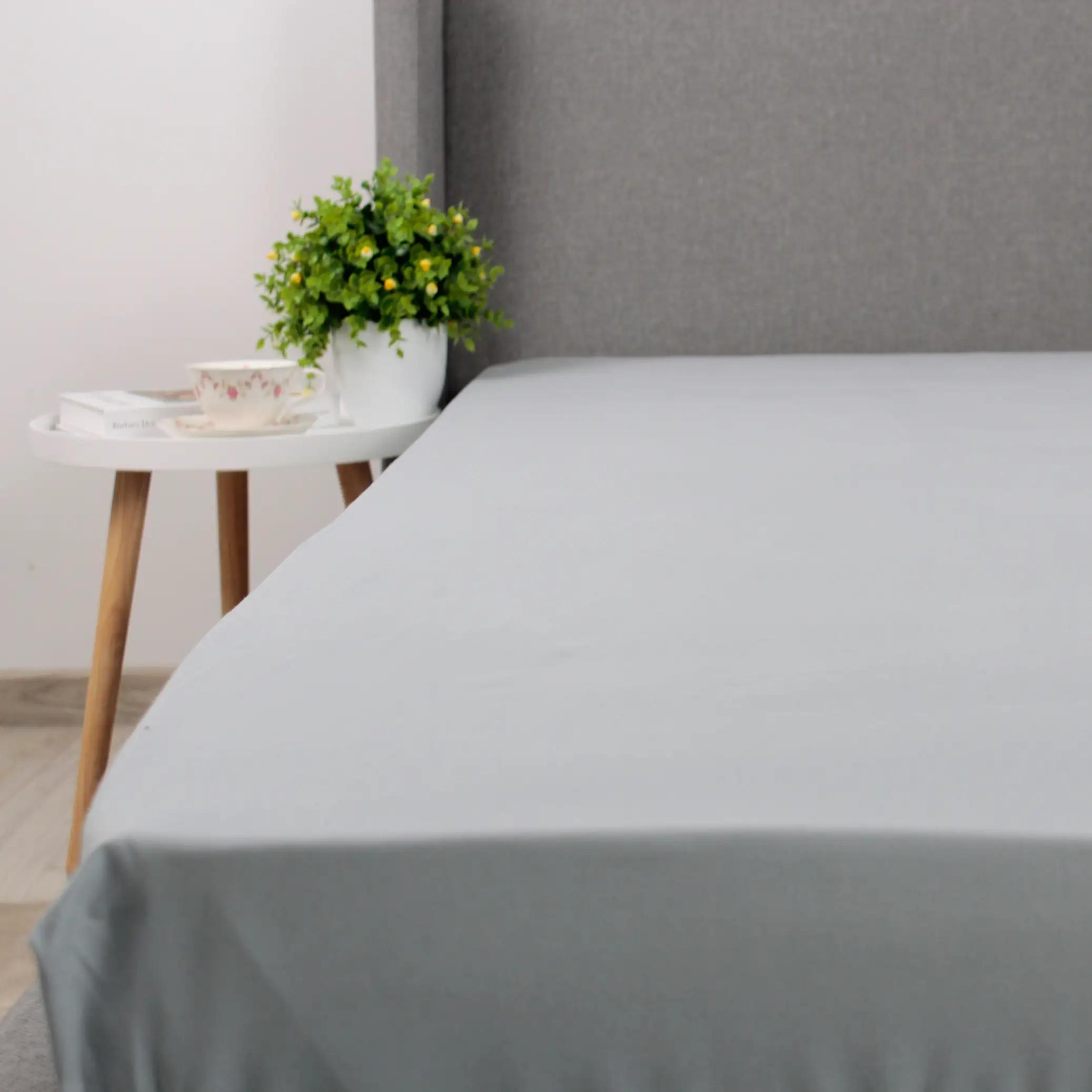 Простынь "ВДОХНОВЕНИЕ" с резинкой Серый, 90x200 - Фото 2