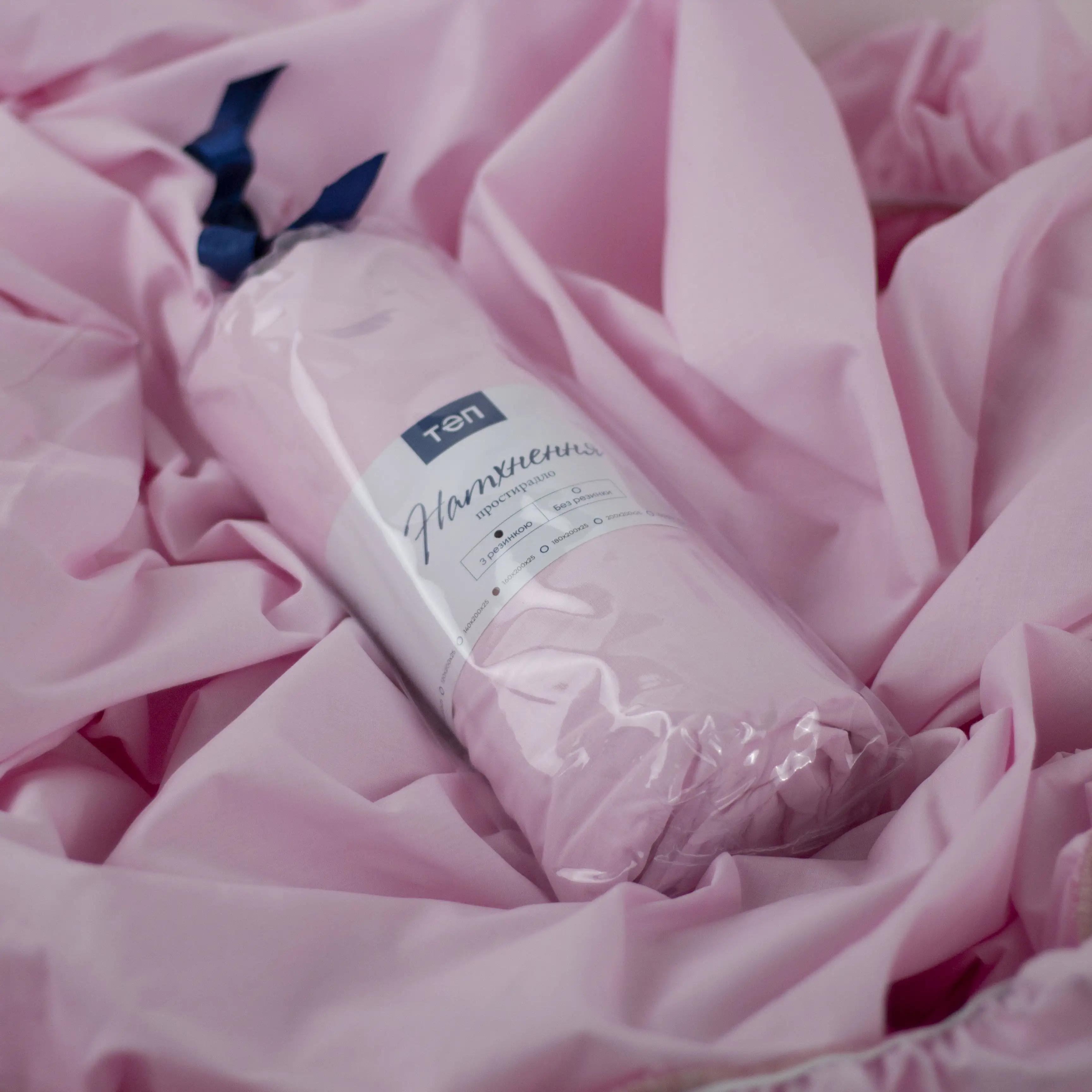 Простирадло "НАТХНЕННЯ" з резинкою Light Pink, 90x200 - Фото 5