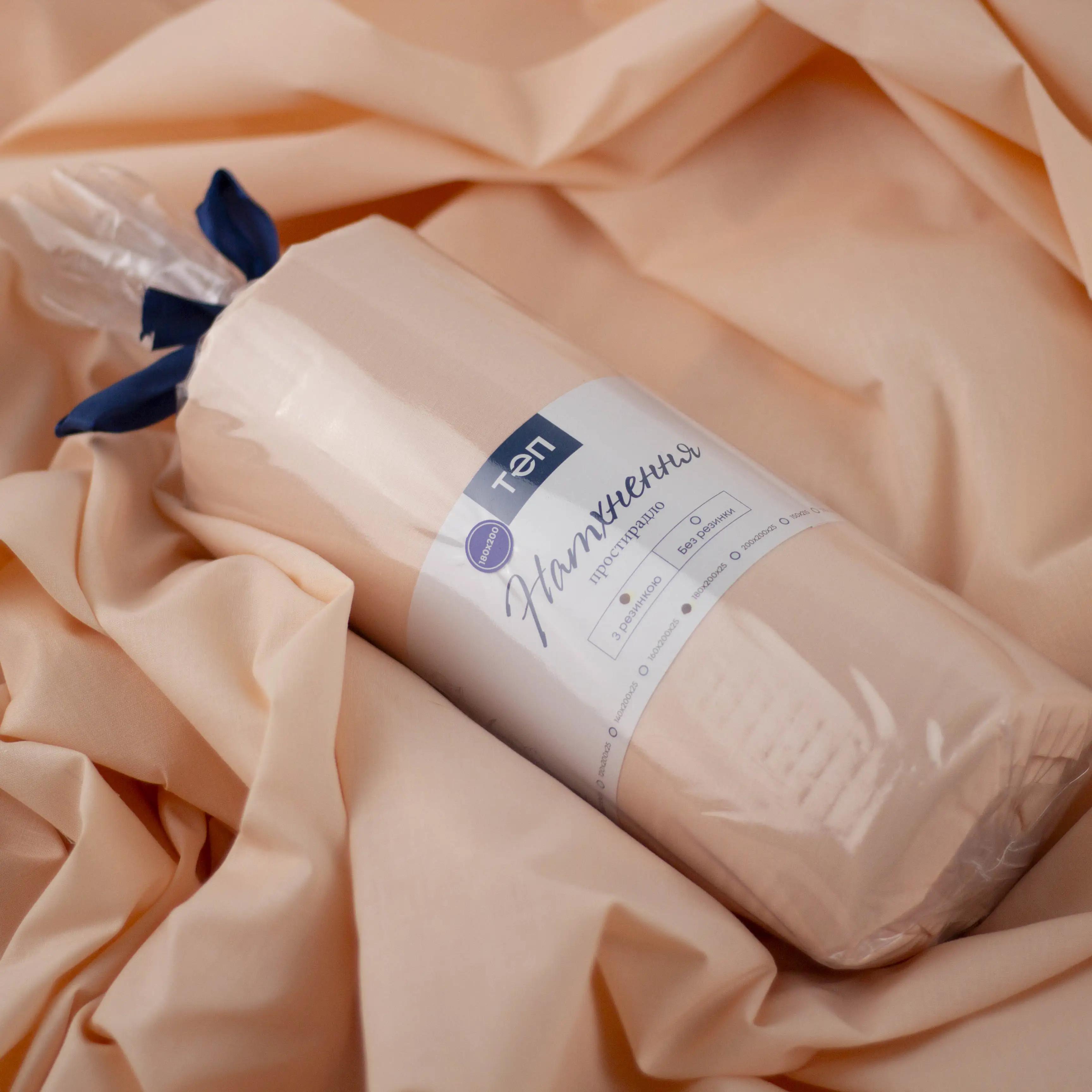 Простирадло "НАТХНЕННЯ" з резинкою Nude, 120x200 - Фото 5