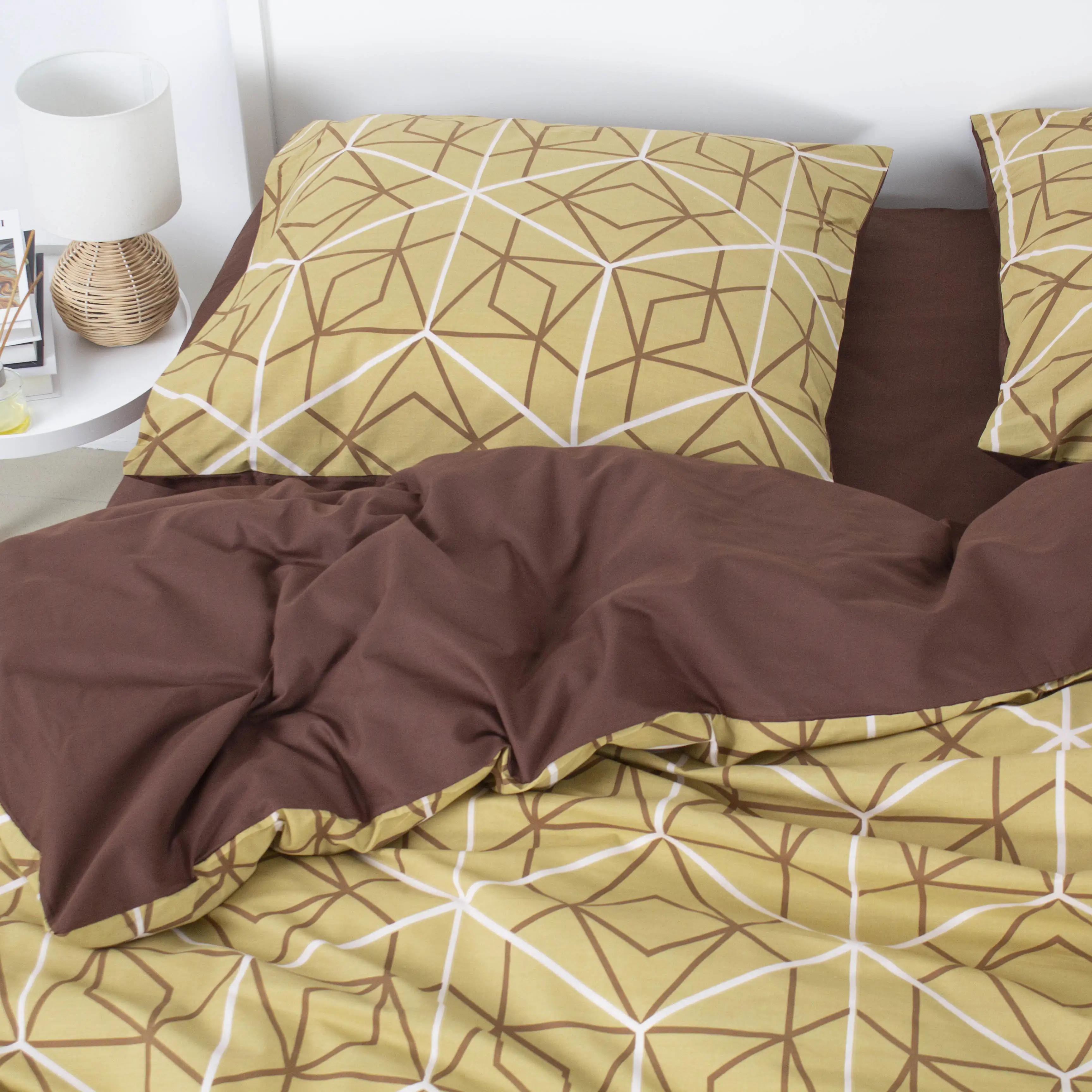 Комплект постільної білизни ТЕП "Happy Sleep" Bronze Grid, двоспальна - Фото 4