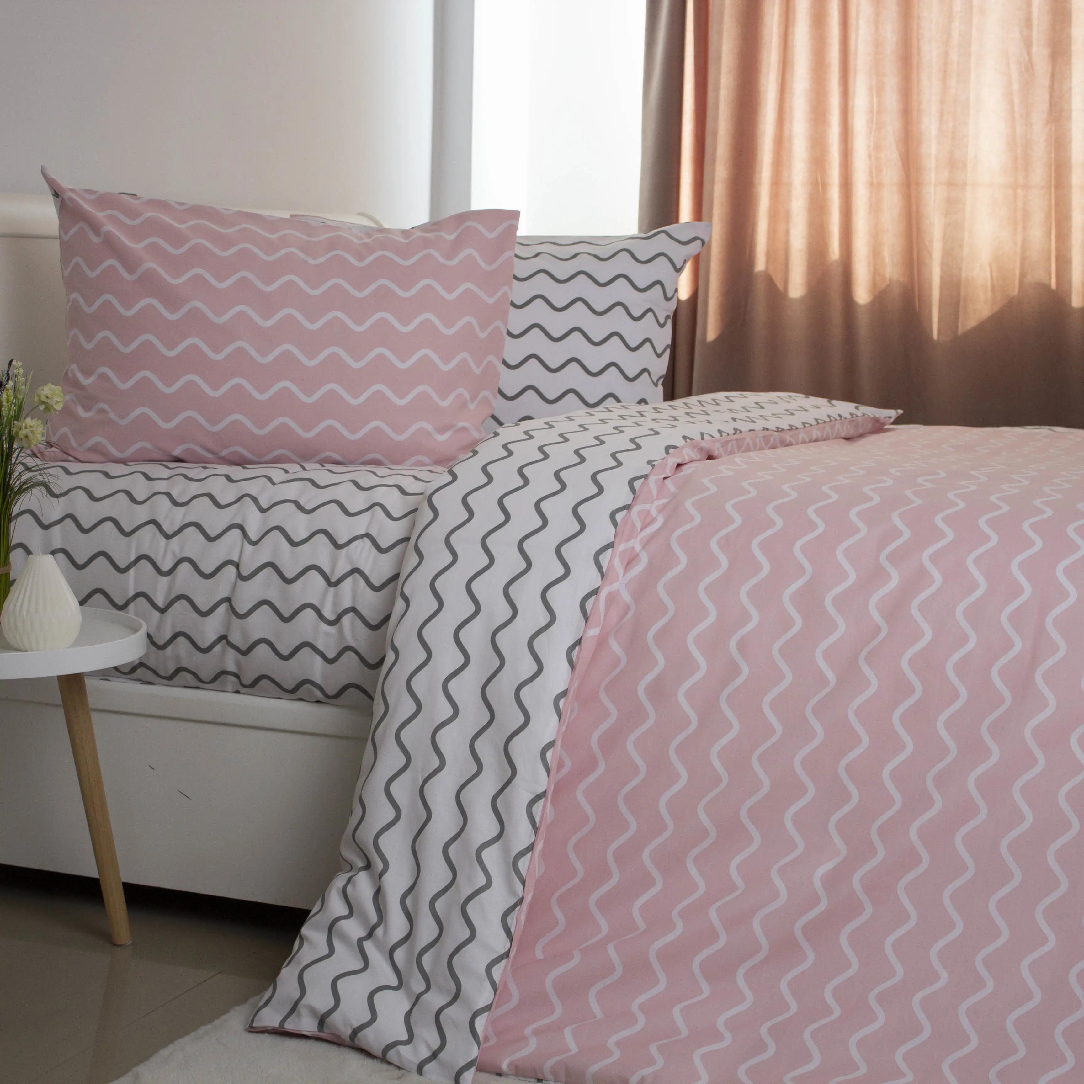 Bed Linen Set ТЕП «Happy Sleep» Pink Wave, euro - Photo 3