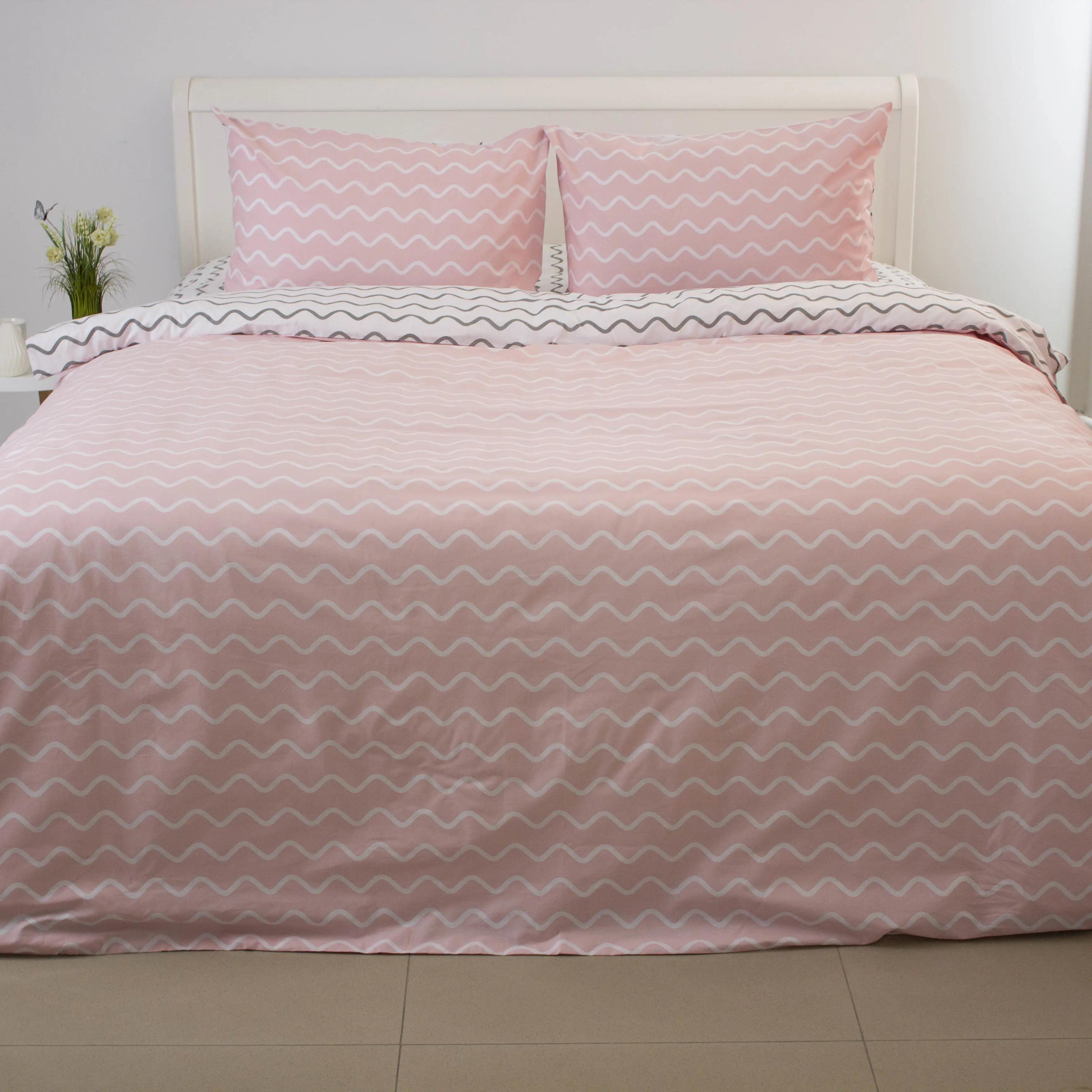 Bed Linen Set ТЕП «Happy Sleep» Pink Wave, euro - Photo 2