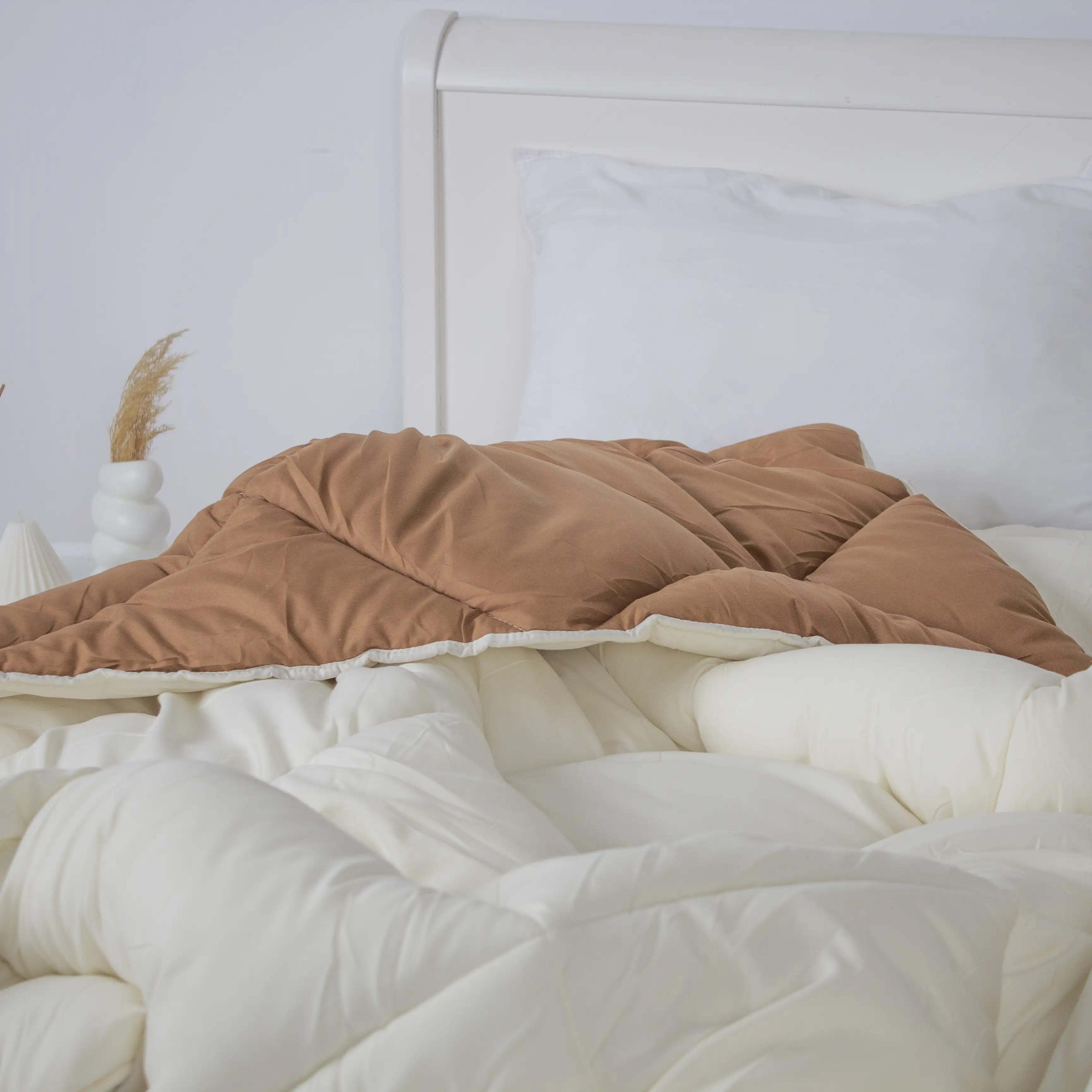 Одеяло FRIENDLY "ALASKA" Темно-бежевое/молочное, 150x205 - Фото 2