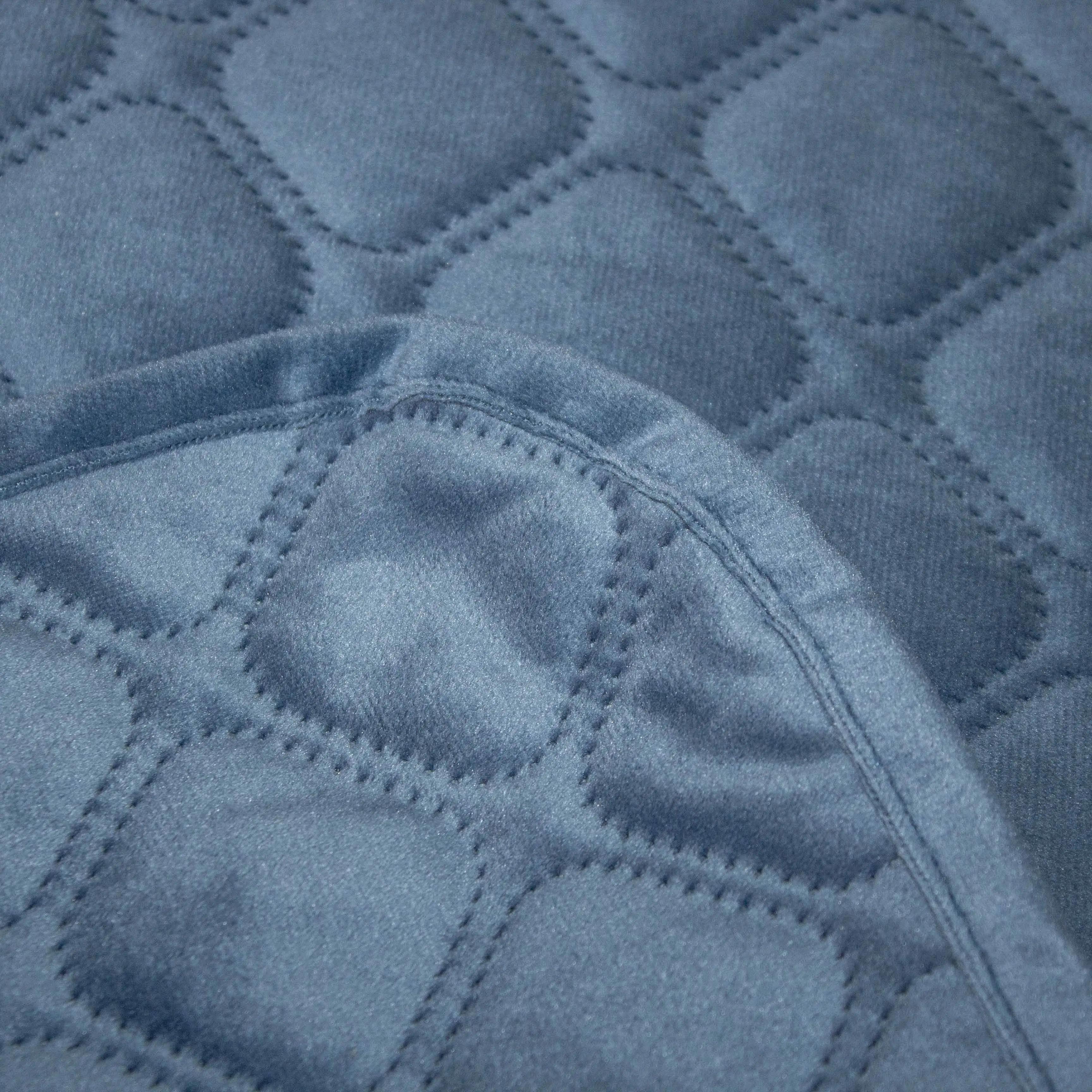 Покрывало ТЕП "VELOUR" Azure blue/Ромб круглый, 180x240 - Фото 7