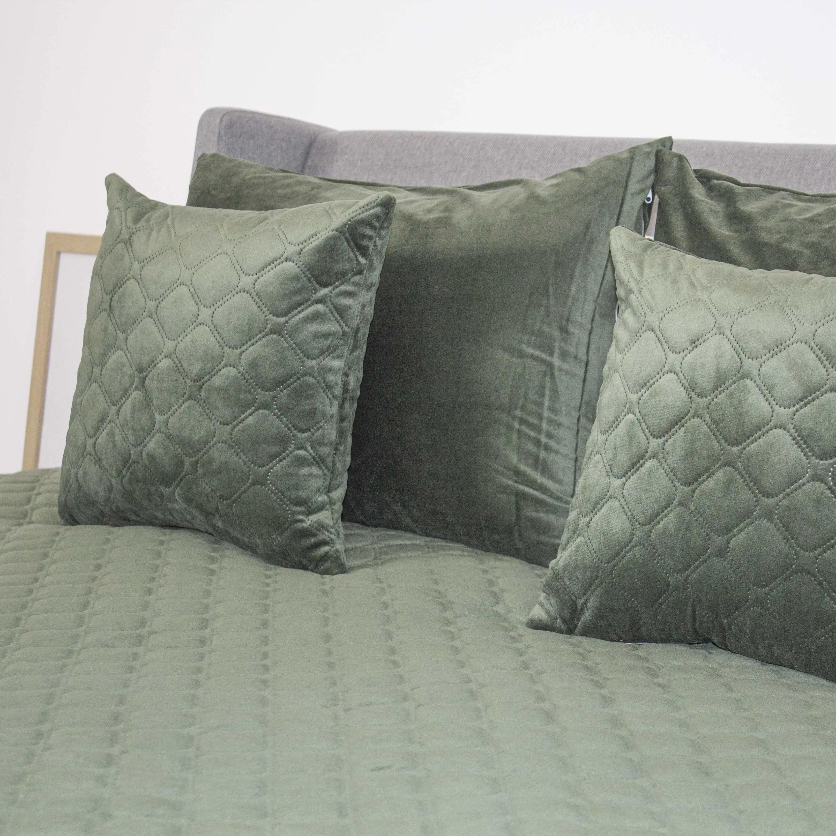 Покривало ТЕП "VELOUR" Chive/Ромб круглий, 220x240 - Фото 5