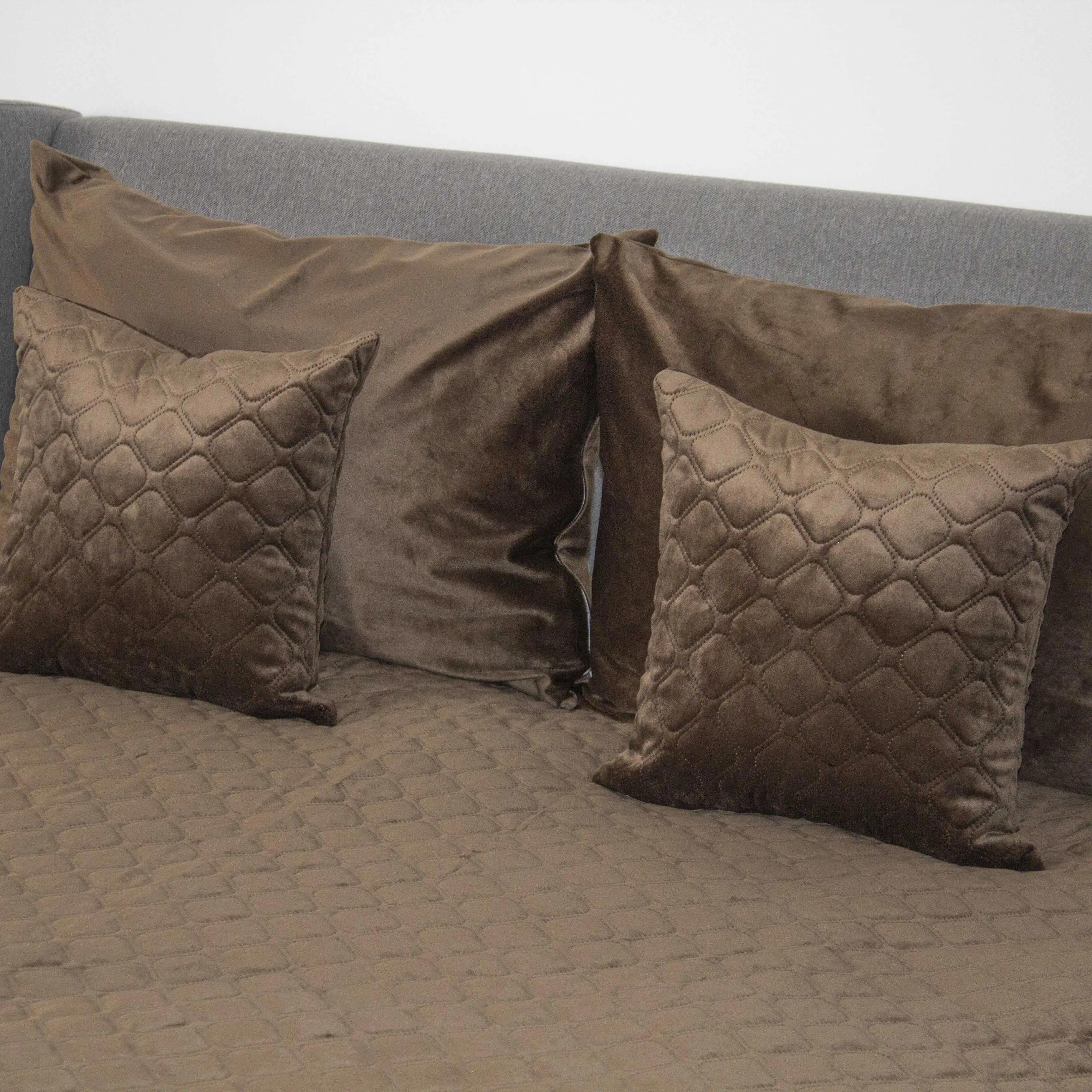 Покривало ТЕП "VELOUR" Coffee/Ромб круглий, 240x260 - Фото 4