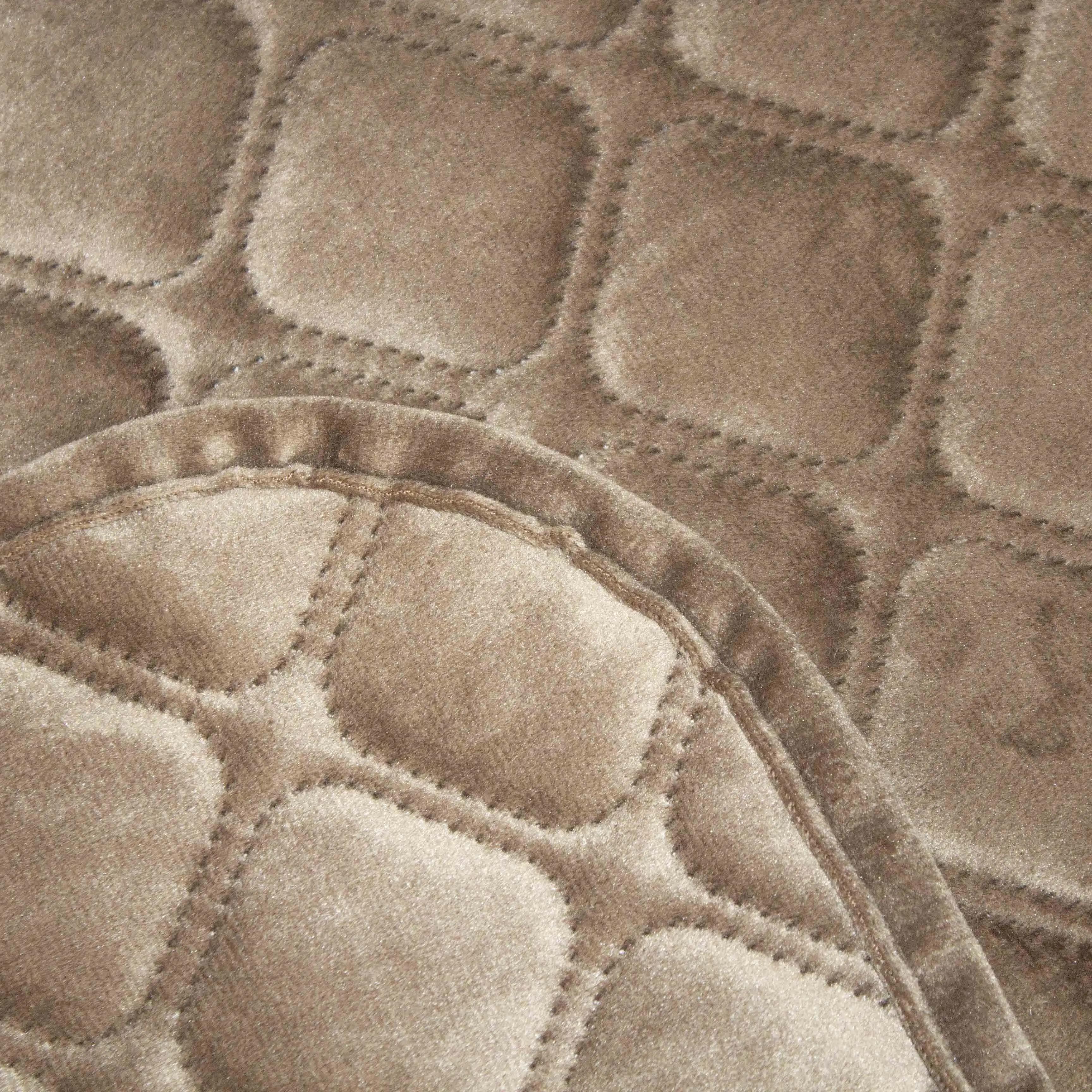 Покривало ТЕП "VELOUR" Coffee/Ромб круглий, 240x260 - Фото 6