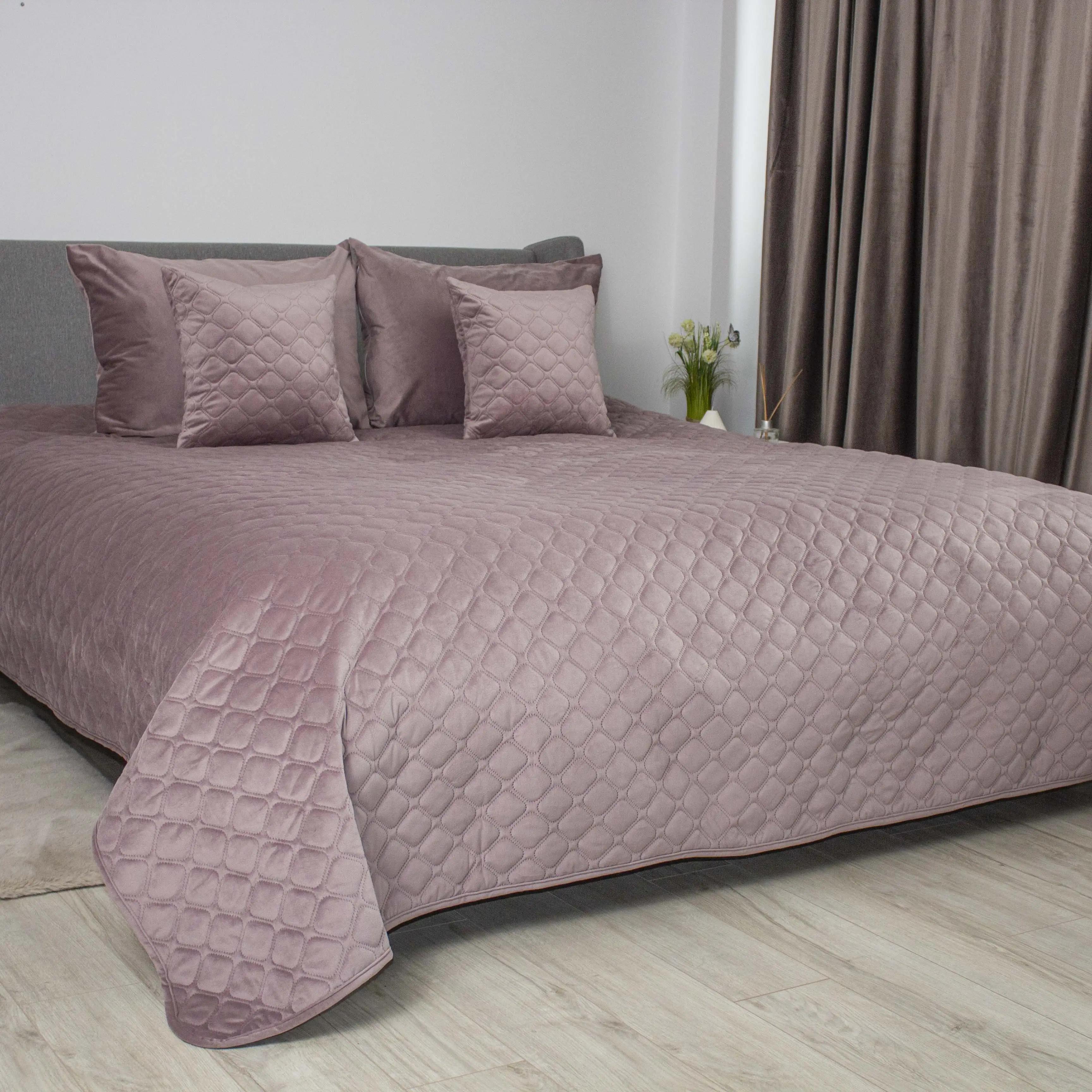 Покривало ТЕП "VELOUR" Elderberry/Ромб круглий, 150x210 - Фото 2