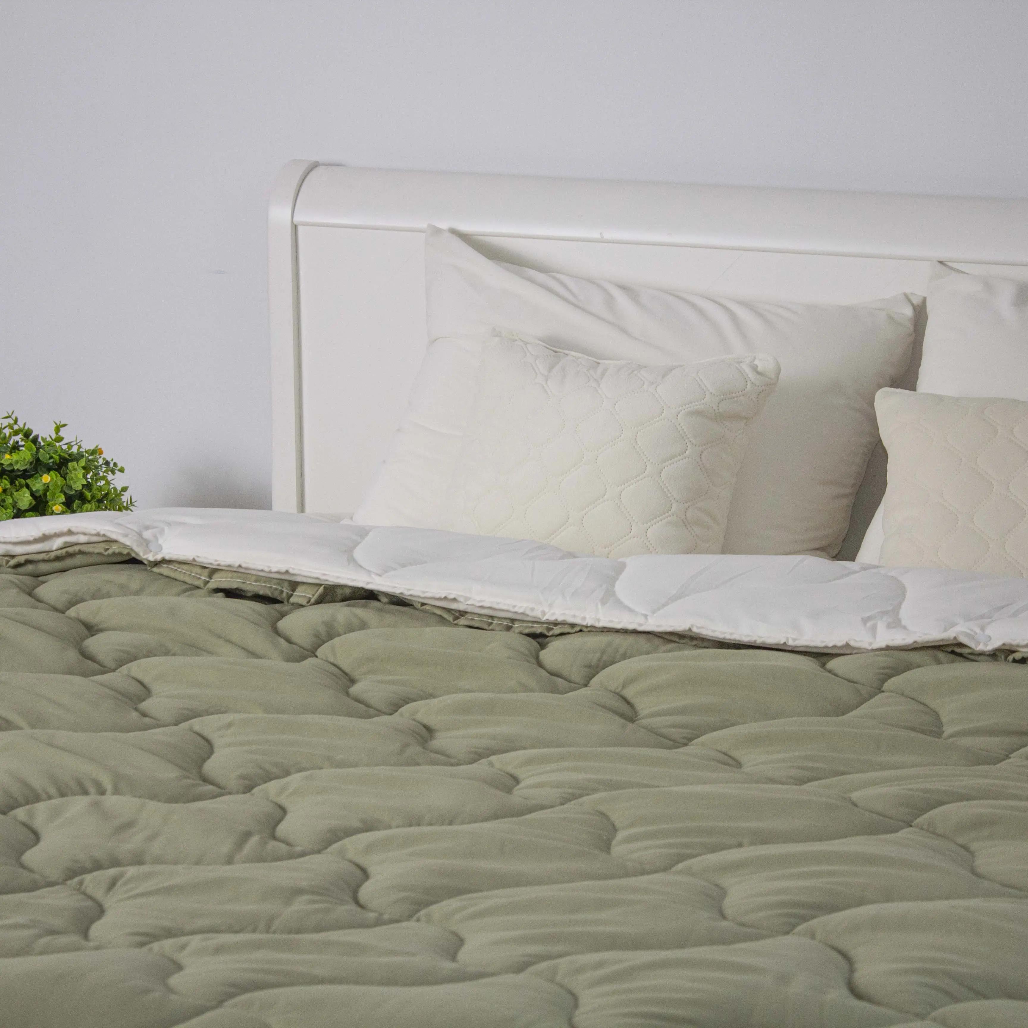 Одеяло Duo Season оливковая/молочная, 180x210 - Фото 5