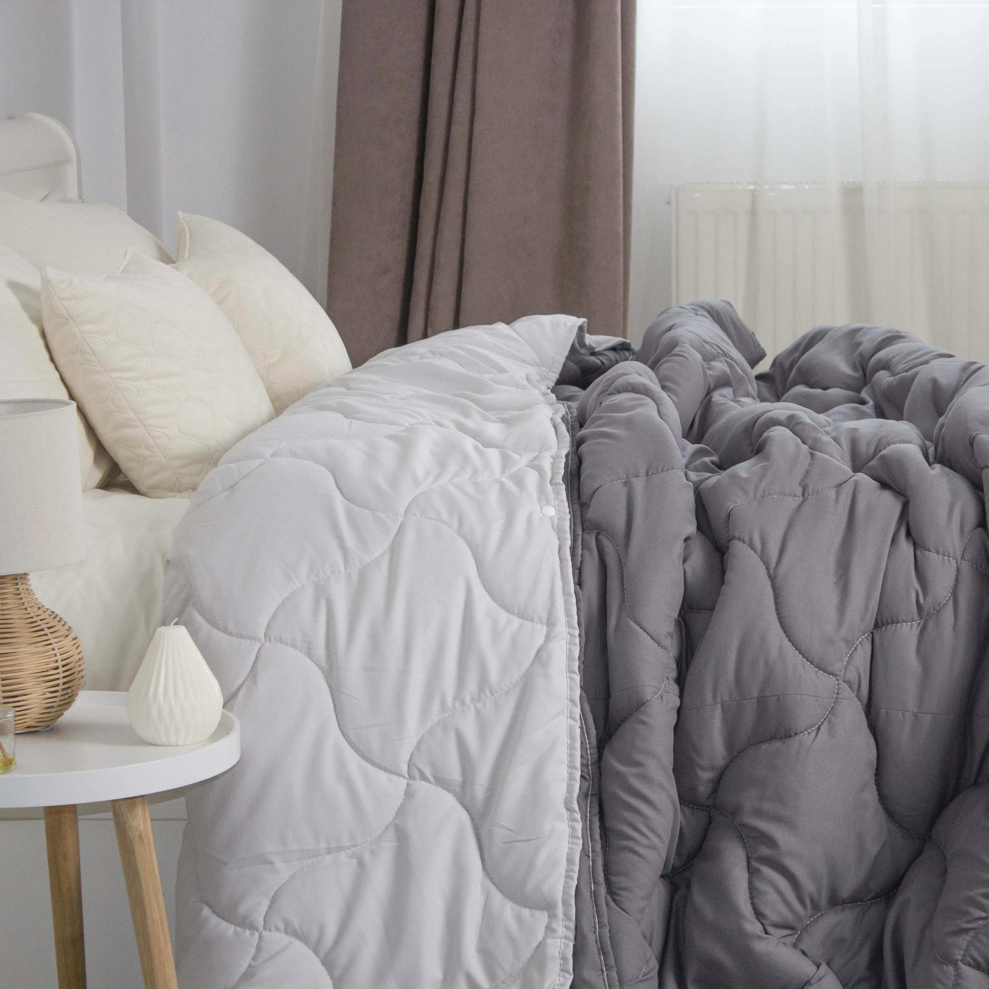 Одеяло Duo Season темно-серая/светло-серая, 180x210 - Фото 3