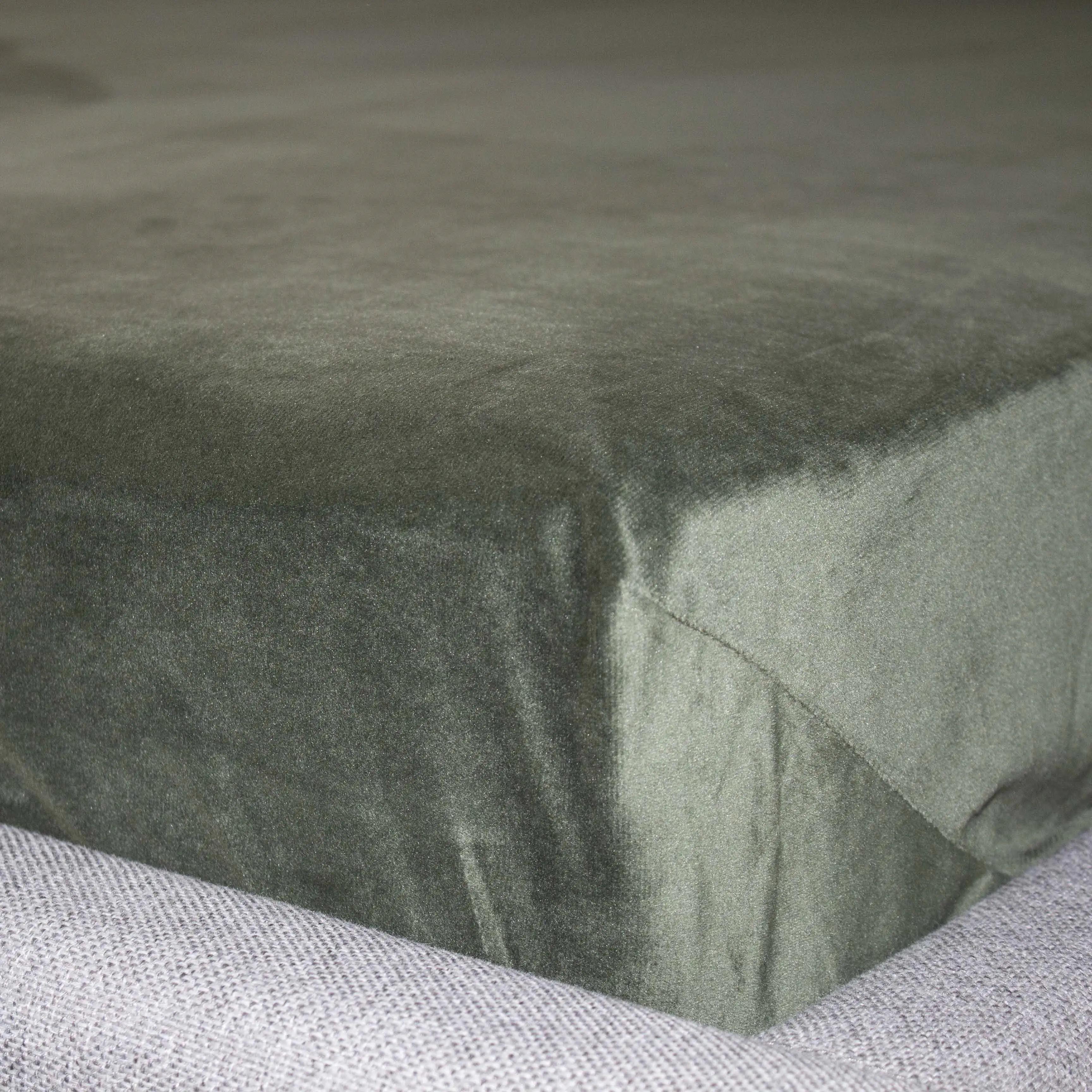 Простирадло ТЕП "VELOUR" з резинкою темно-зелений, 180x200 - Фото 4