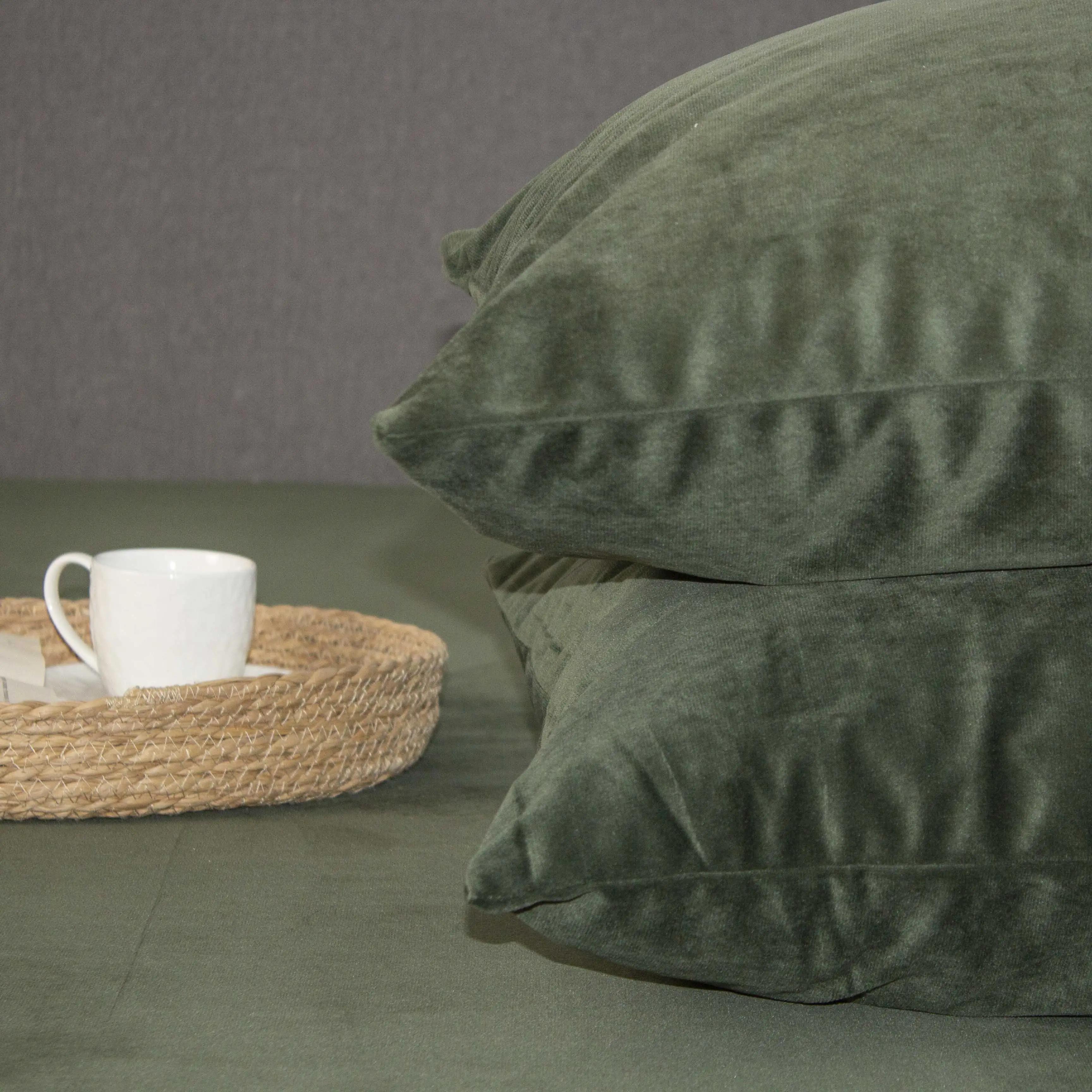 Простирадло ТЕП "VELOUR" з резинкою темно-зелений, 180x200 - Фото 6