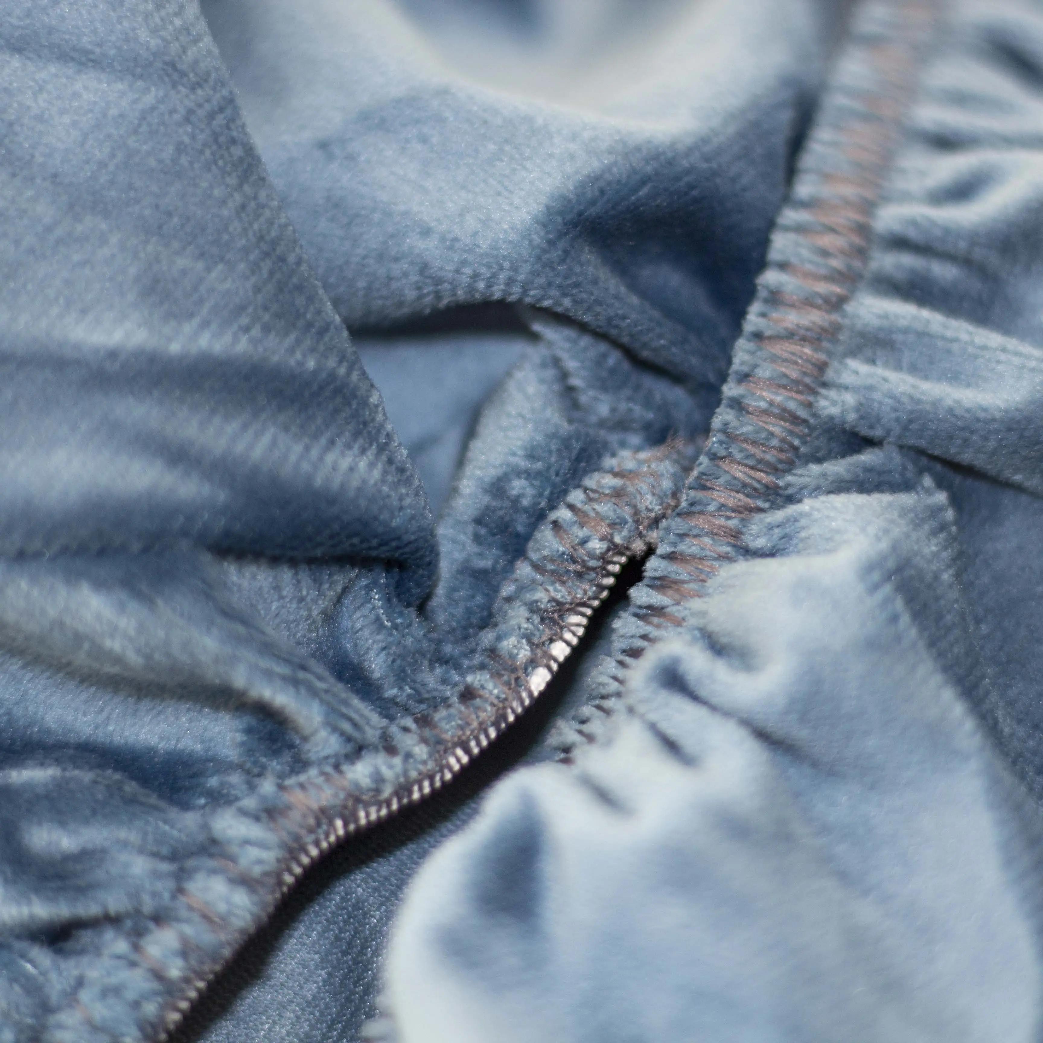 Простирадло ТЕП "VELOUR" з резинкою темно-синій, 160x200 - Фото 9