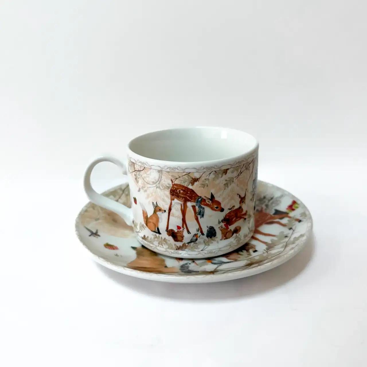 Чашка с блюдцем «Forest Tale», 160 мл, керамика