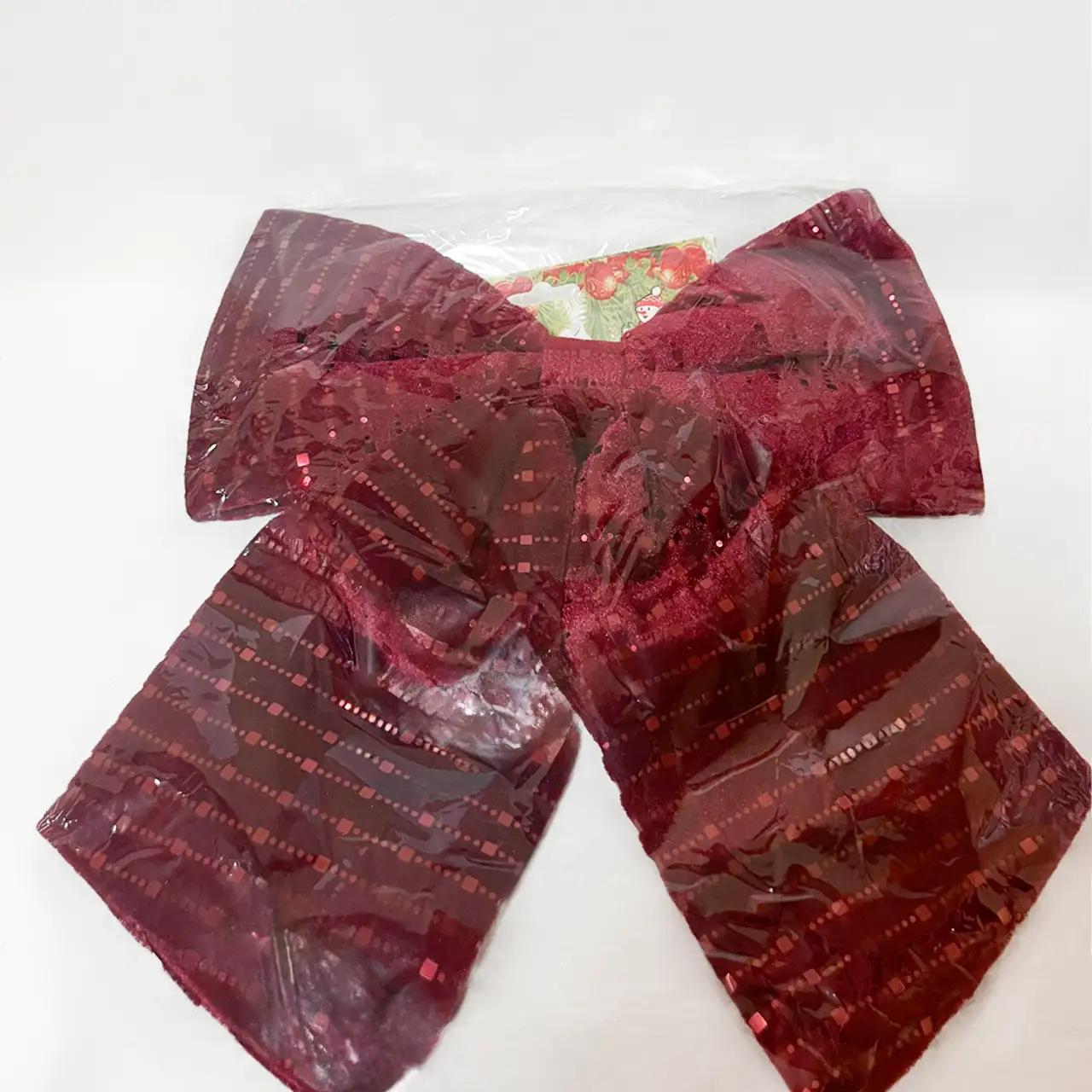 Декоративный бант «Festive Spirit», 30x35 см, бордовый, вельвет