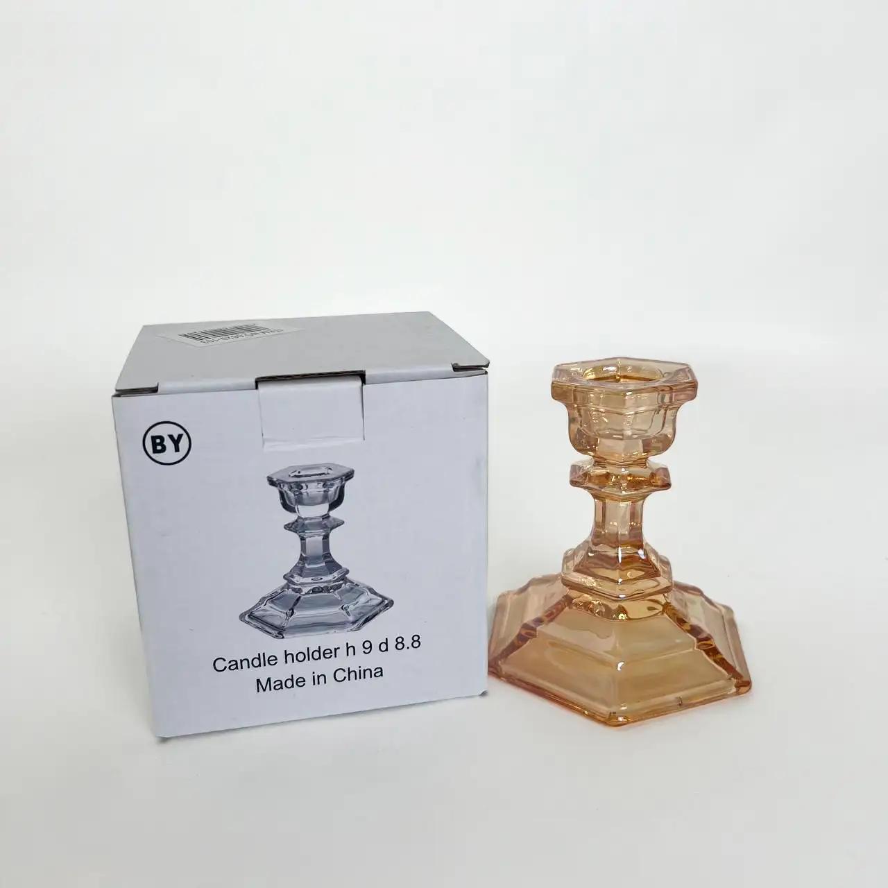 Підсвічник «Amber Touch», 7 см, скло, золотистий - Фото 2