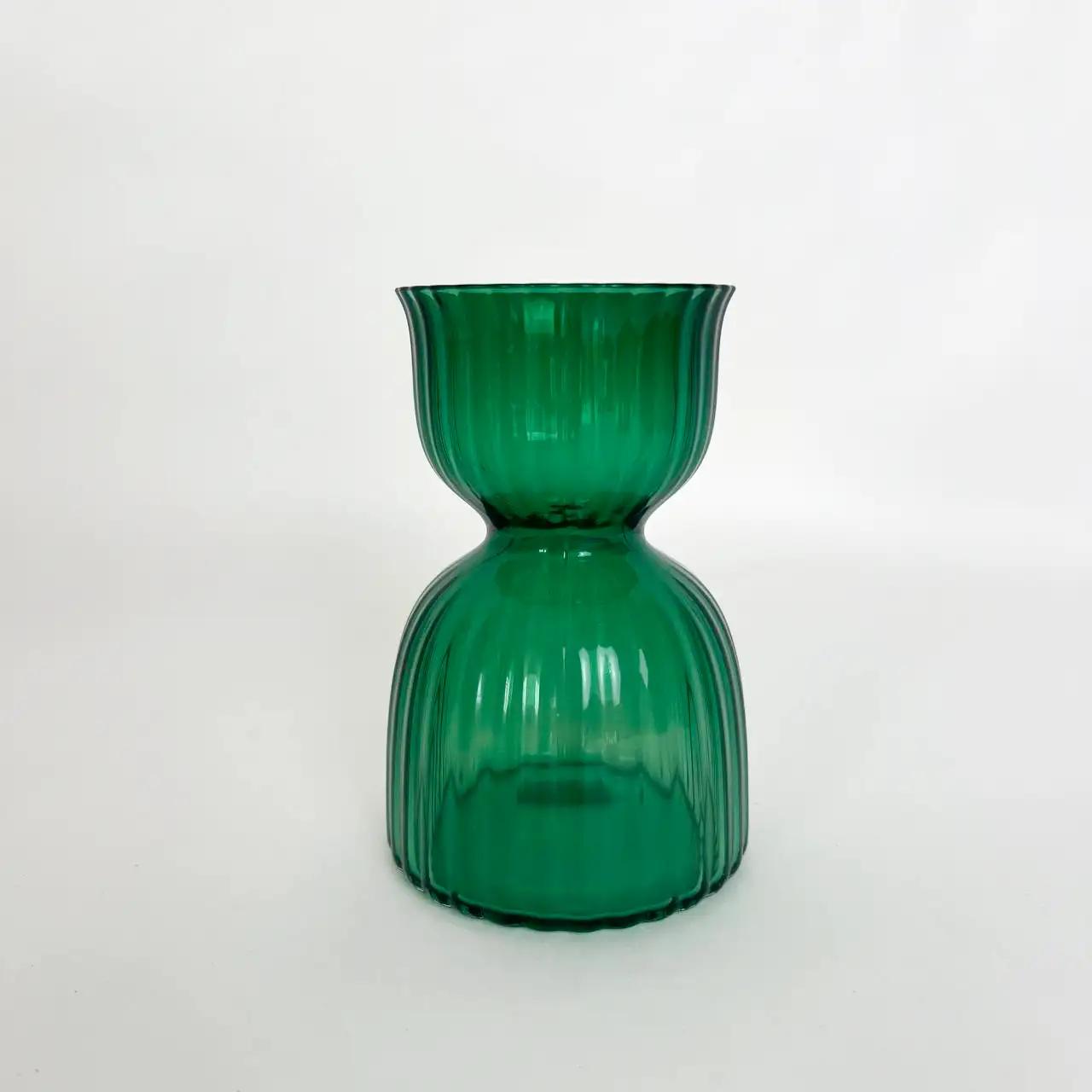 Ваза «Forest Calm», 13 см, скло, прозоро-зелена