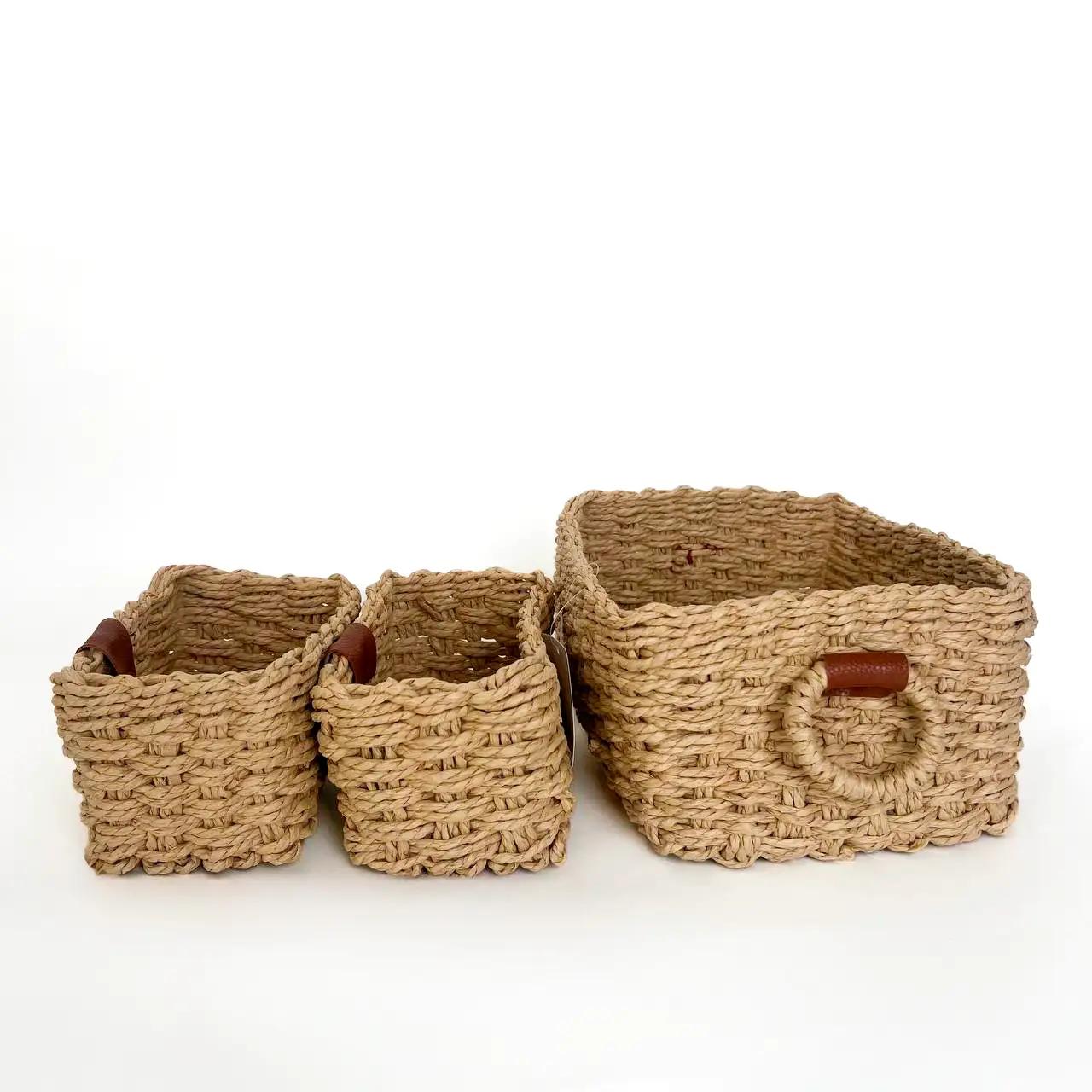 Комплект декоративных корзин Natural Touch, 3 шт - Фото 4