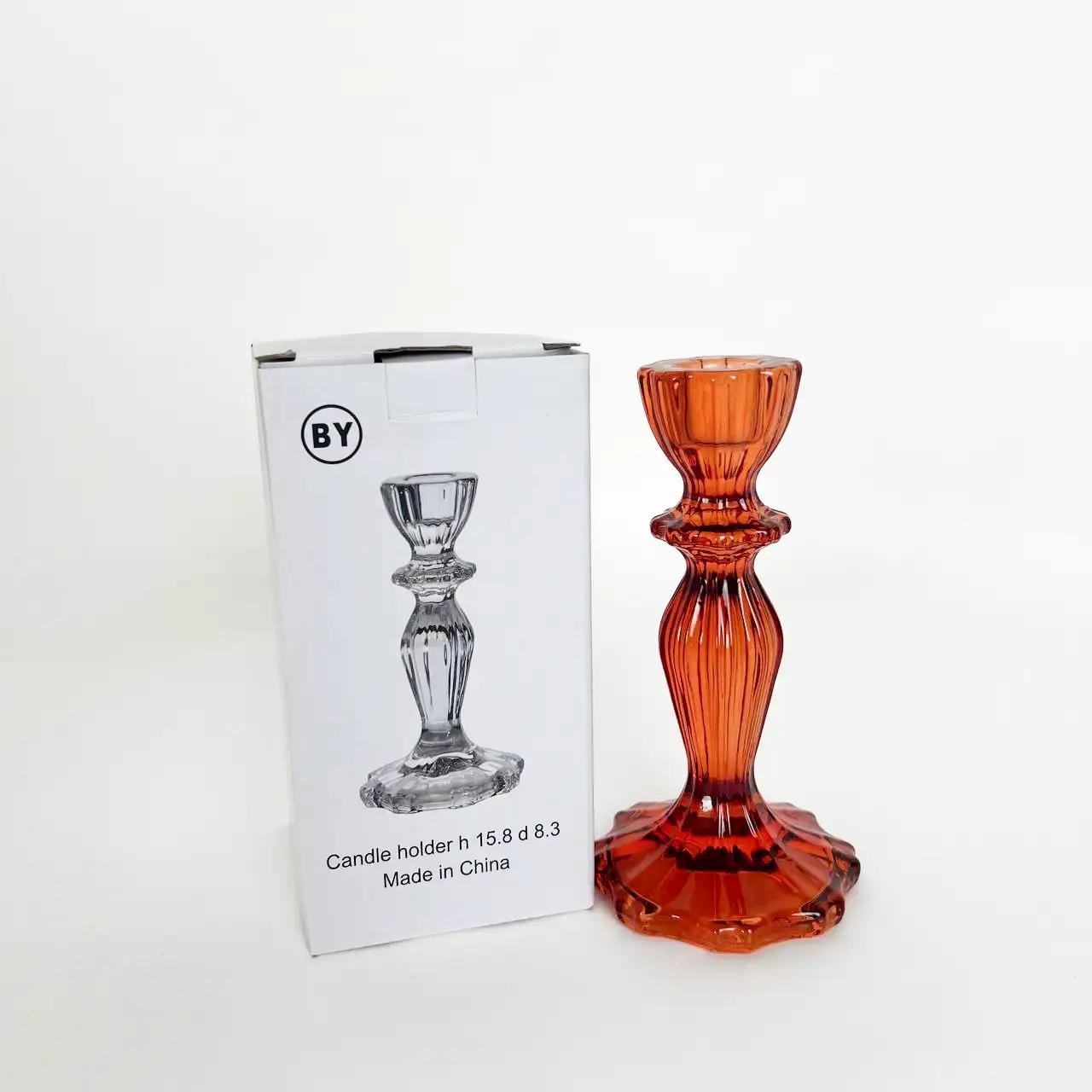 Підсвічник «Amber Home», 15 см, скло, мідний - Фото 3