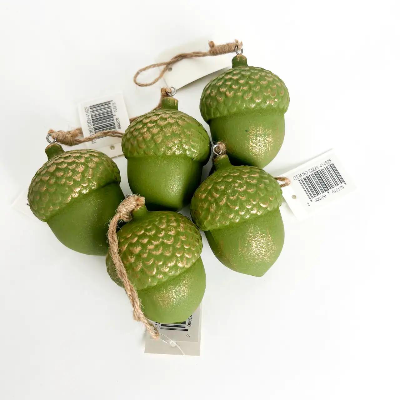 Ялинкова прикраса «Forest Charm», 6 см, дерев’яна, оливкова - Фото 2