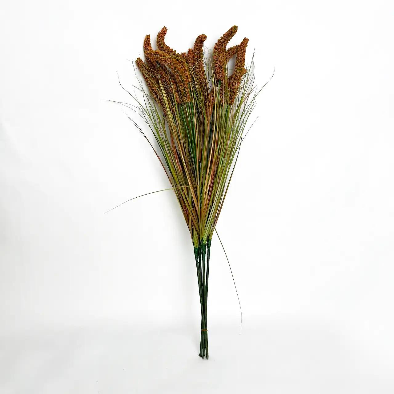 Декоративная ветка «Field Harmony», зелено-оранжевая, 45 см - Фото 2