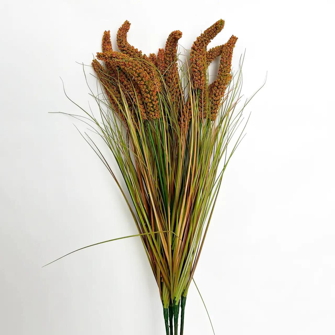 Декоративная ветка «Field Harmony», зелено-оранжевая, 45 см - Фото 3