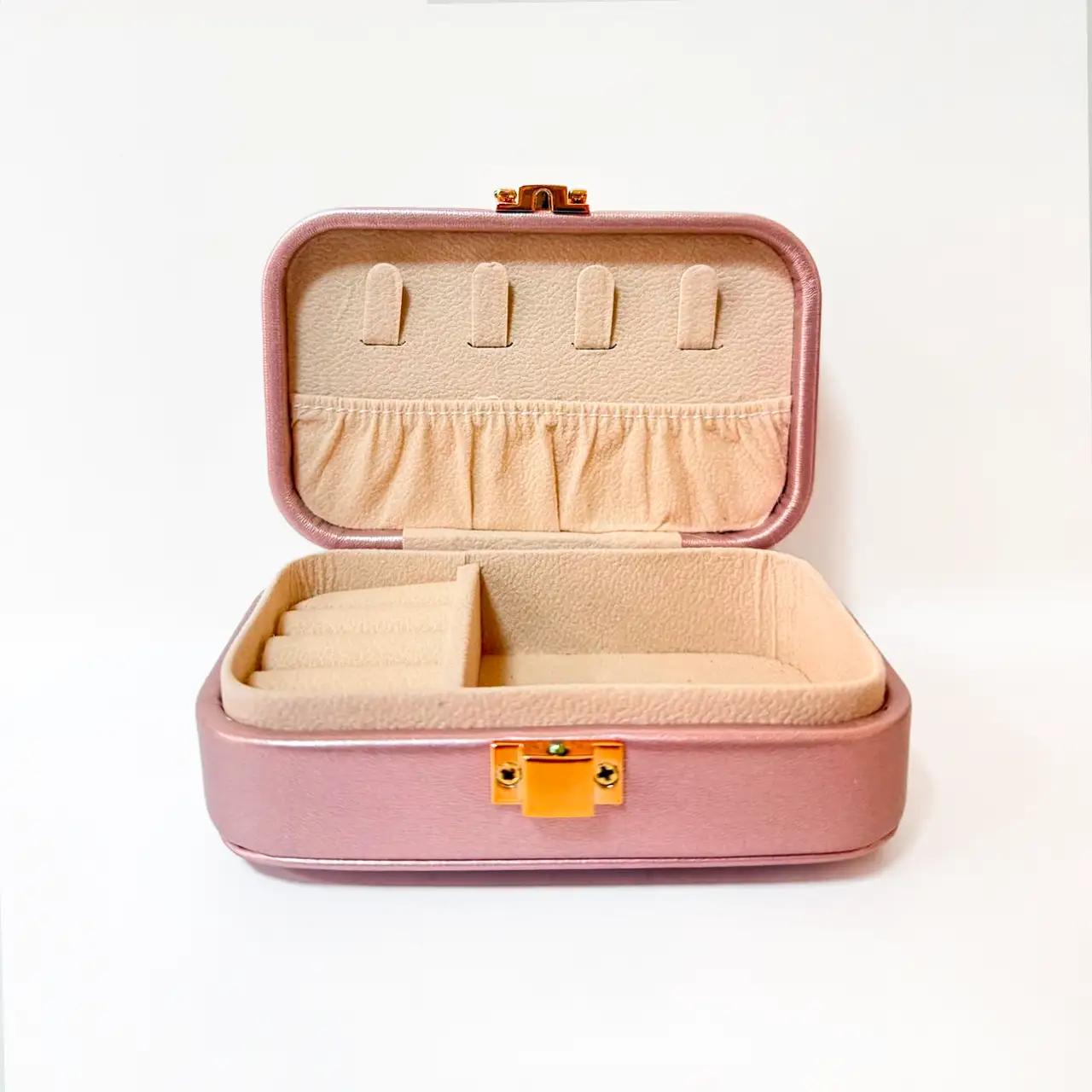 Soft Shine jewellery box, 12×7.5×4 cm, pink, Decor - Photo 2