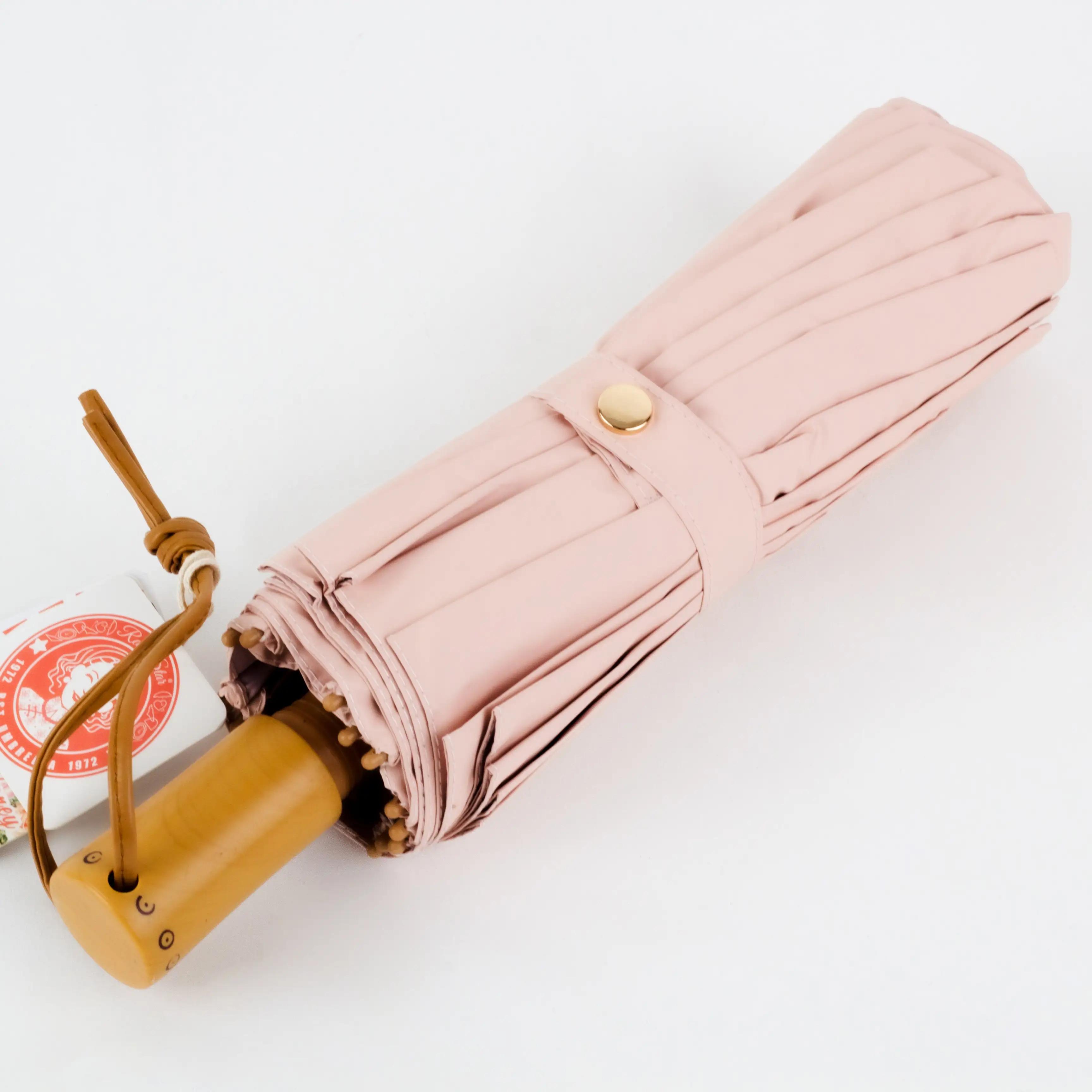 Парасоля механічна складна 99 см — Umbrella Floral Shield Pink - Фото 2