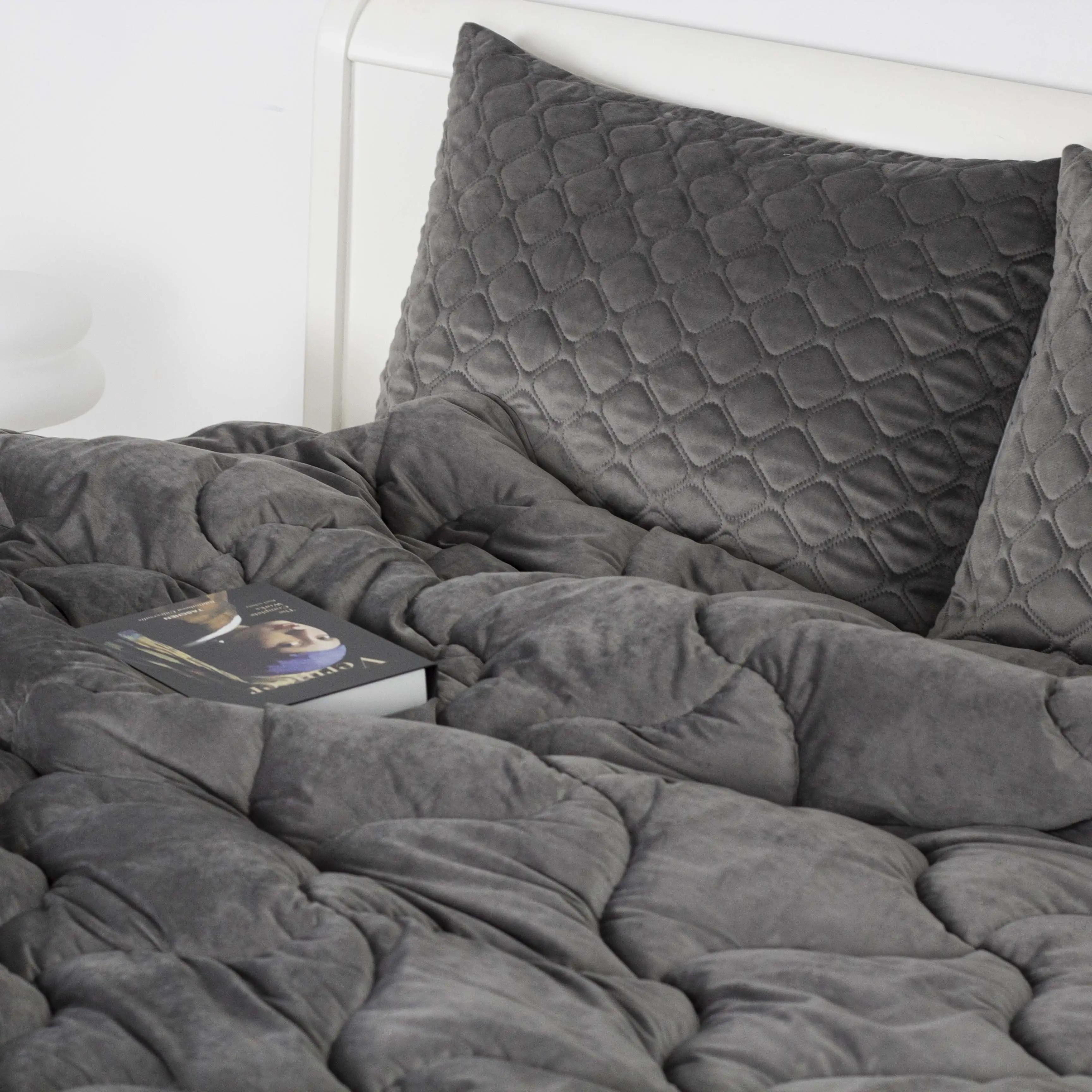 Ковдра ТЕП "VELOUR" Темно - сіра, 180x210 - Фото 6