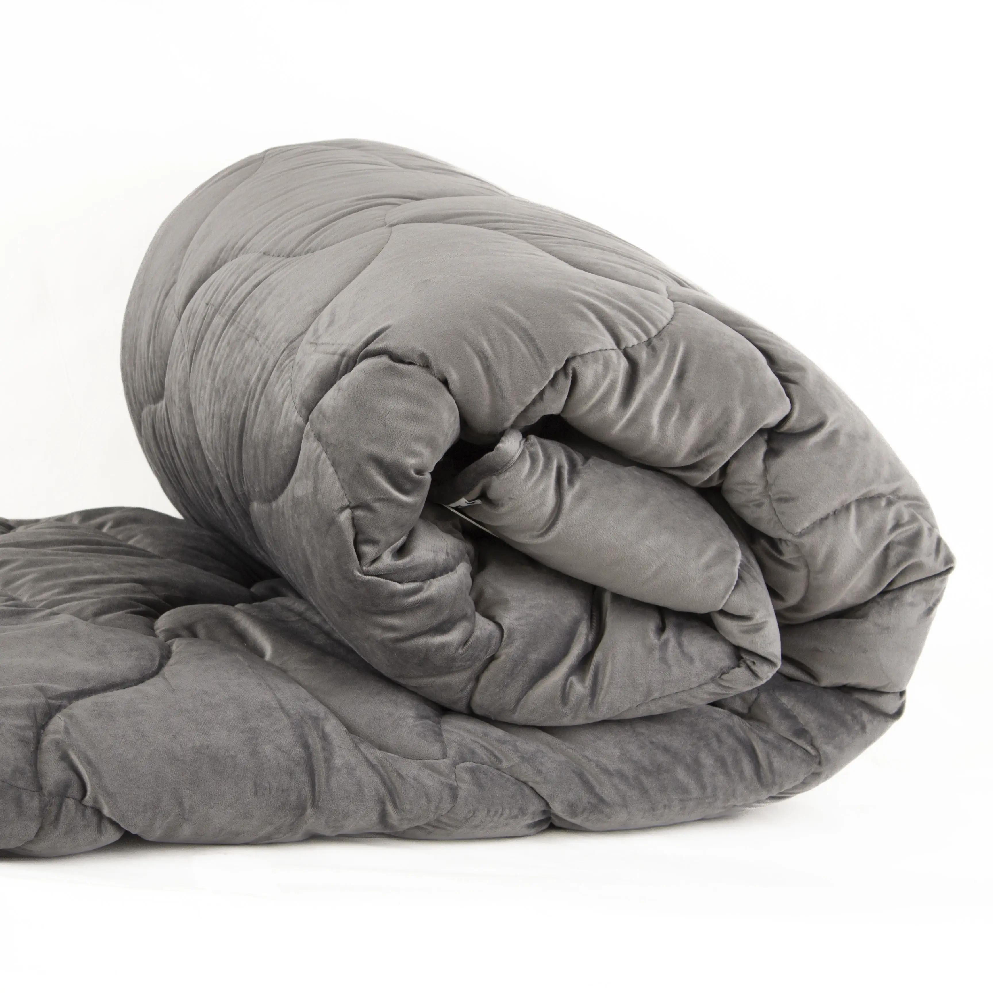 Ковдра ТЕП "VELOUR" Темно - сіра, 180x210 - Фото 7