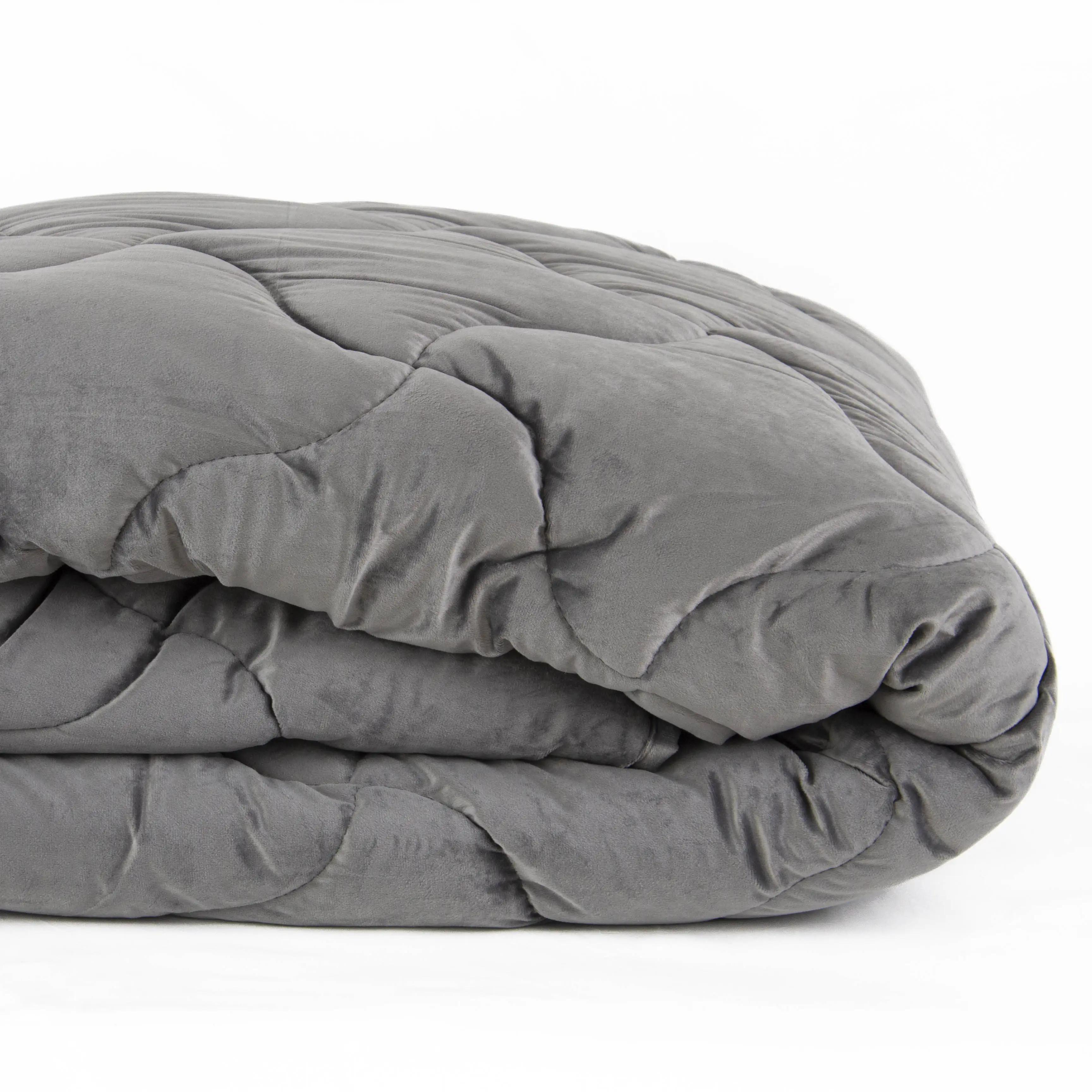 Ковдра ТЕП "VELOUR" Темно - сіра, 180x210 - Фото 8