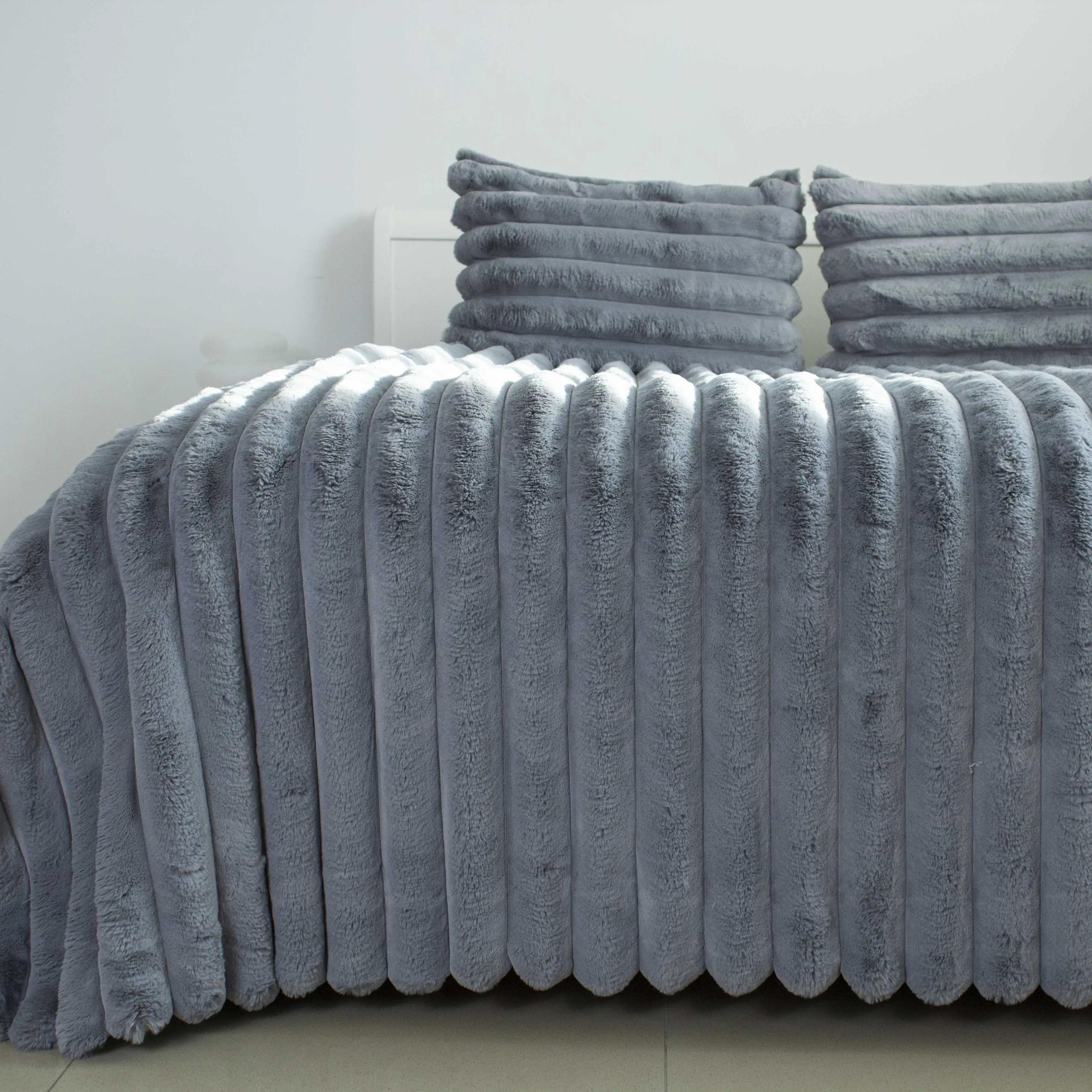 Покривало ТЕП "PLUSH BLISS" сіре, 240x260 - Фото 4