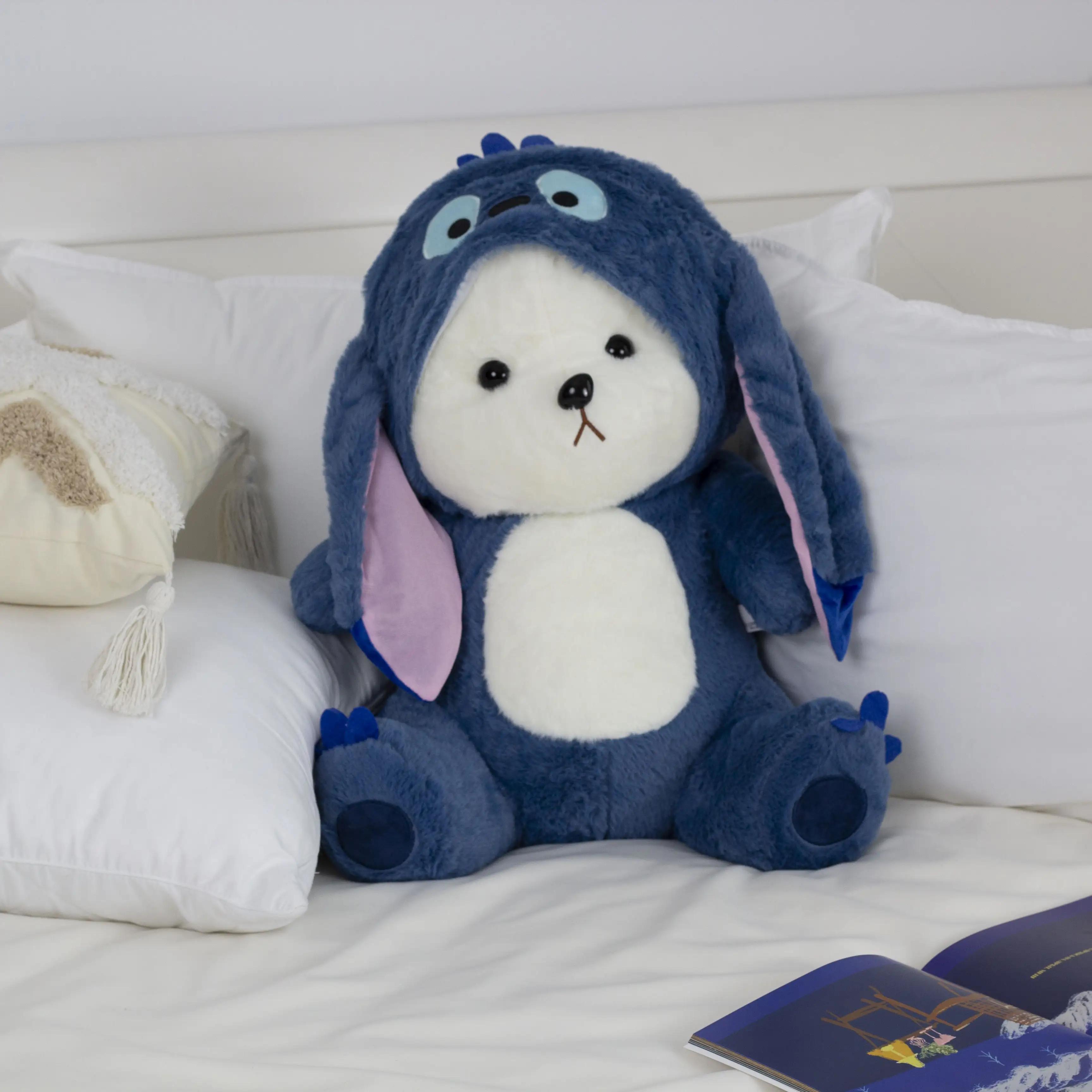 М'яка іграшка Ведмедик Тедді в костюмі Стіча з пледом —  Stitch Teddy Comfort Kit - Фото 2