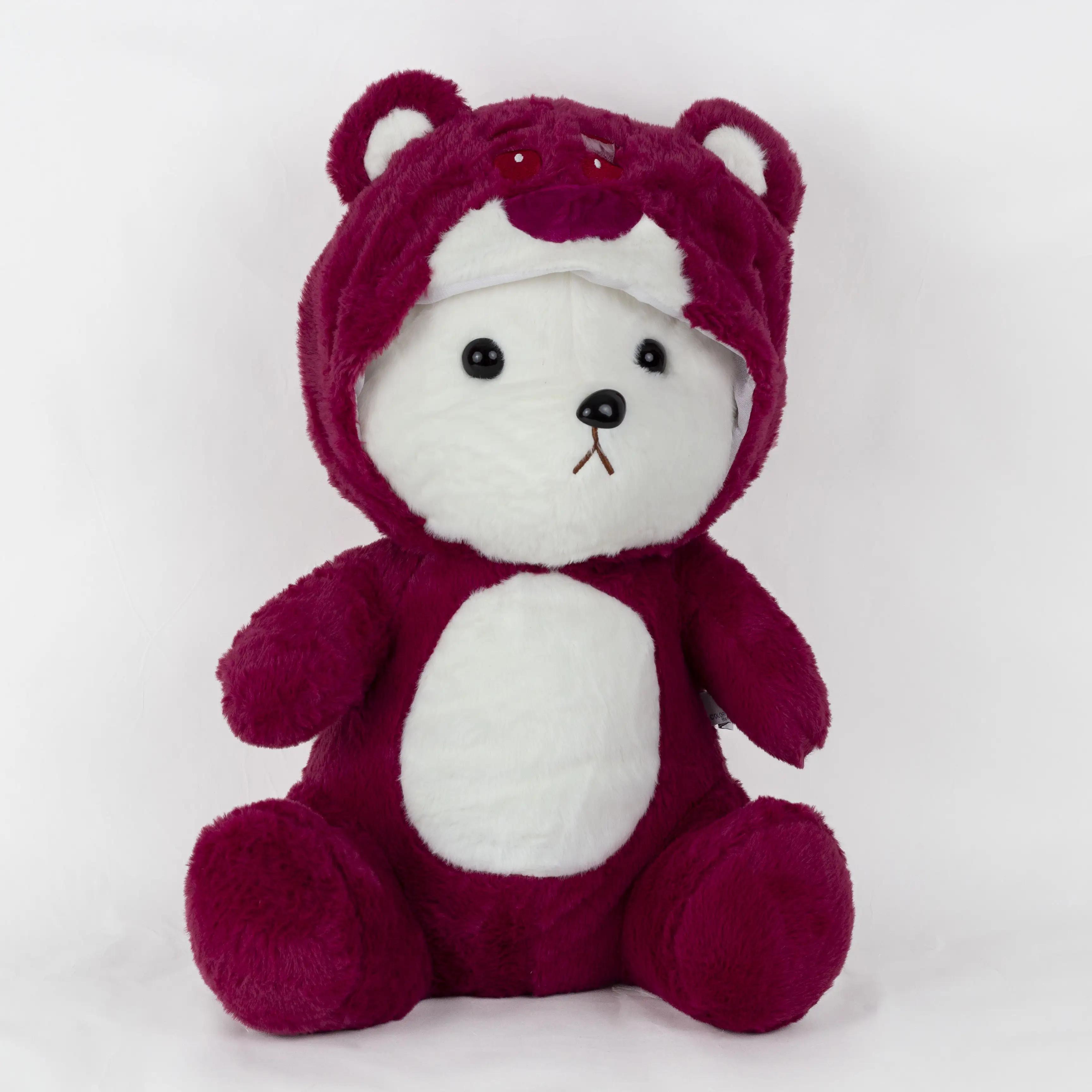 М'яка іграшка Ведмедик Тедді в костюмі Лотсо з пледом — Lotso Teddy Functional Warm Set