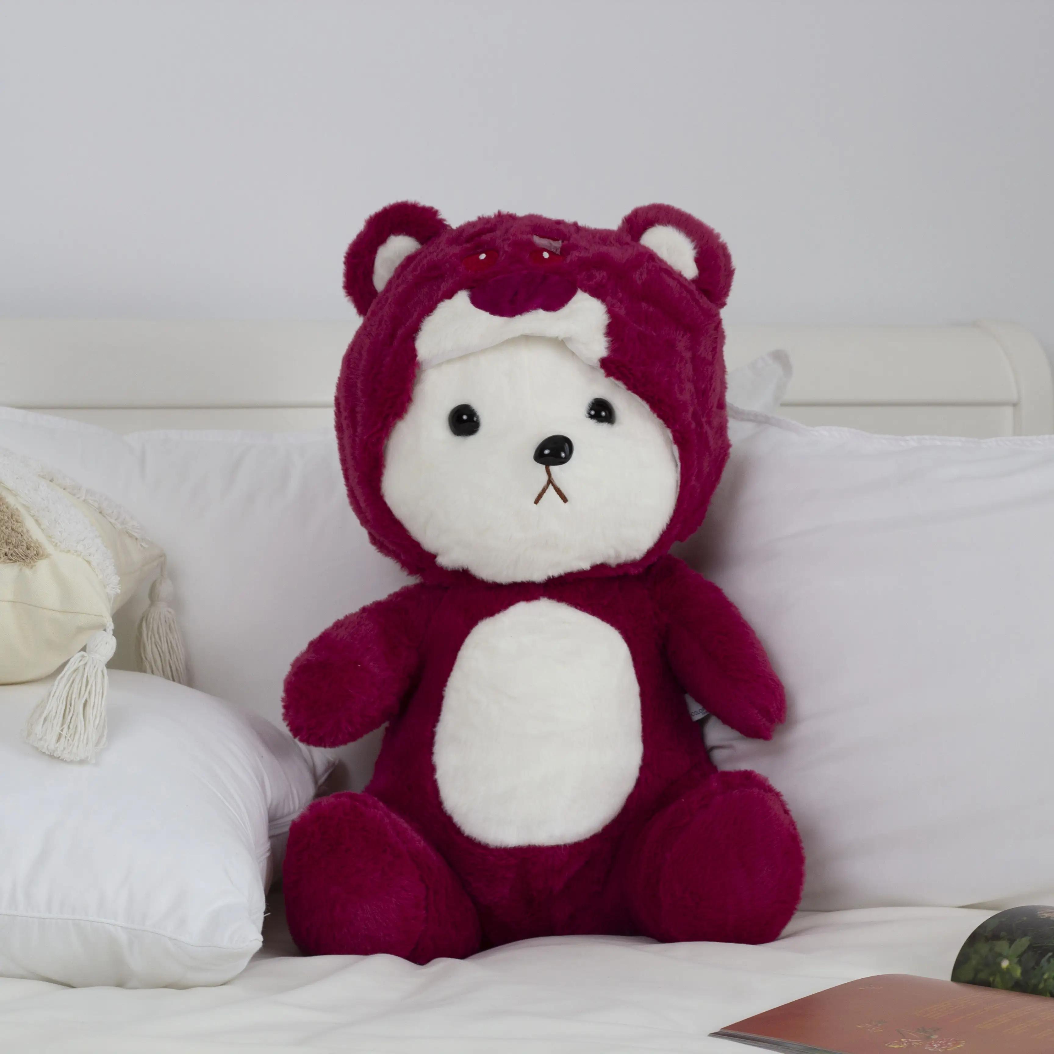 М'яка іграшка Ведмедик Тедді в костюмі Лотсо з пледом — Lotso Teddy Functional Warm Set - Фото 2