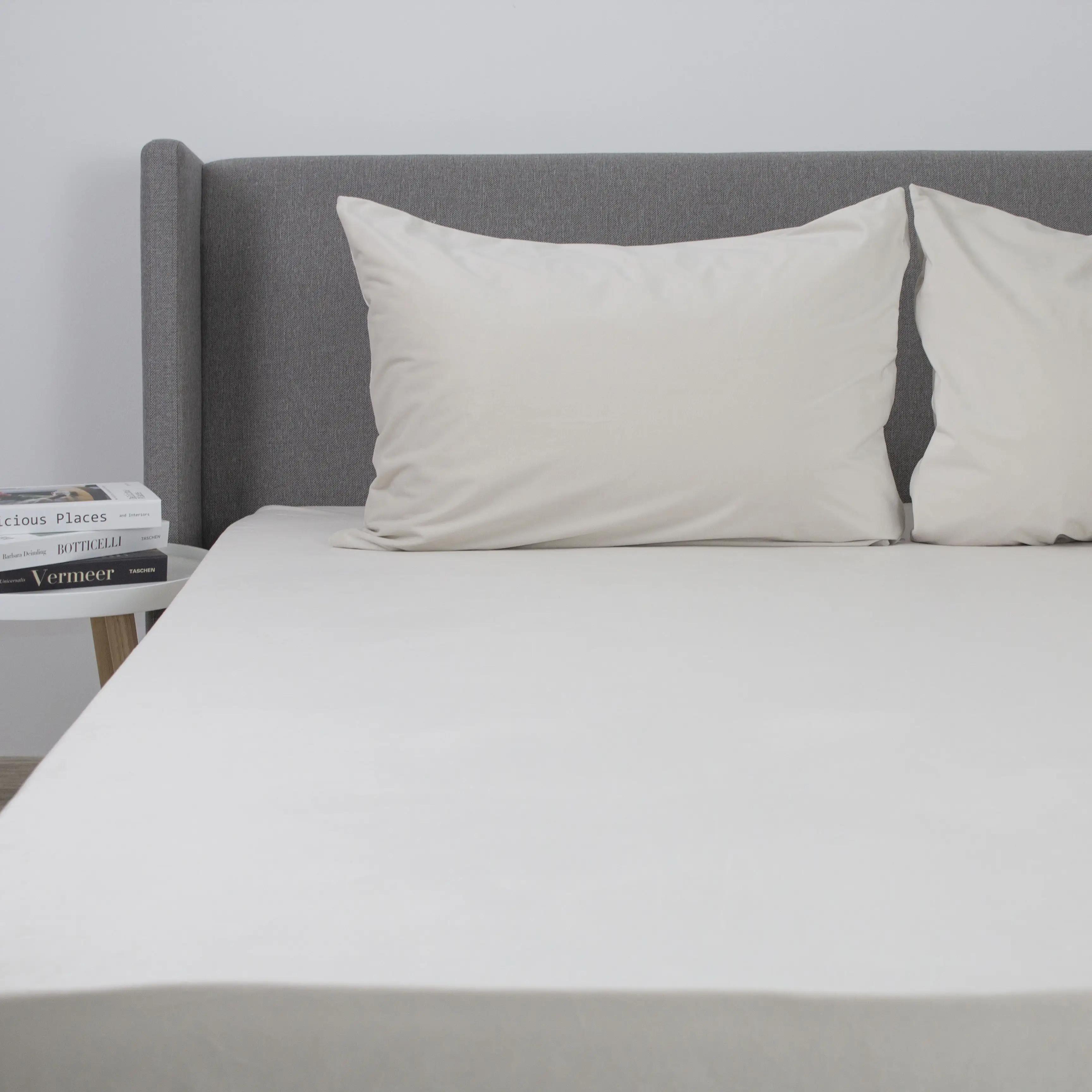 ПростыньТЕП "VELOUR" с резинкой светло-серый, 180x200 - Фото 2